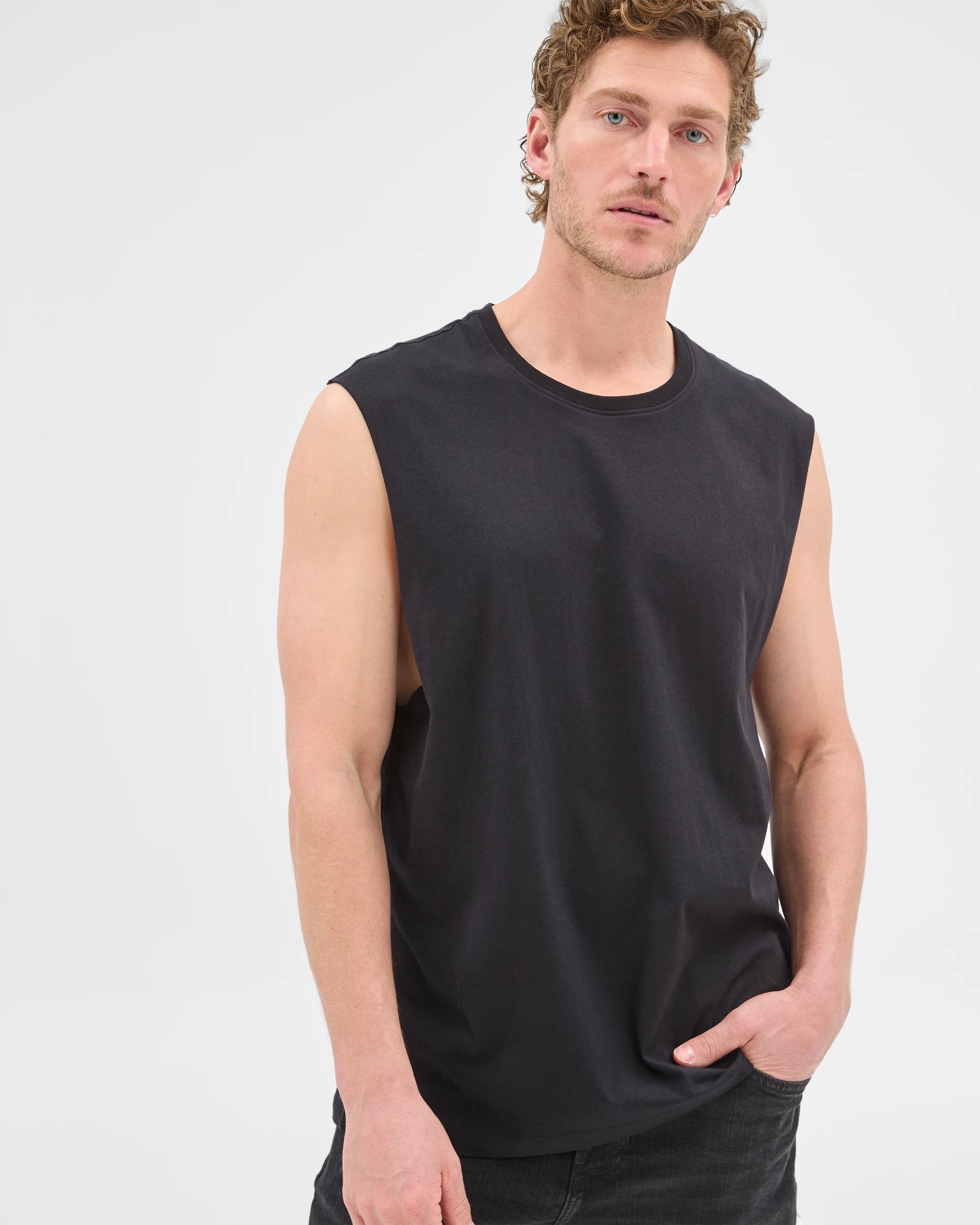 9 Target Australian Cotton Plain Tank Top BLACK, 9 of 10