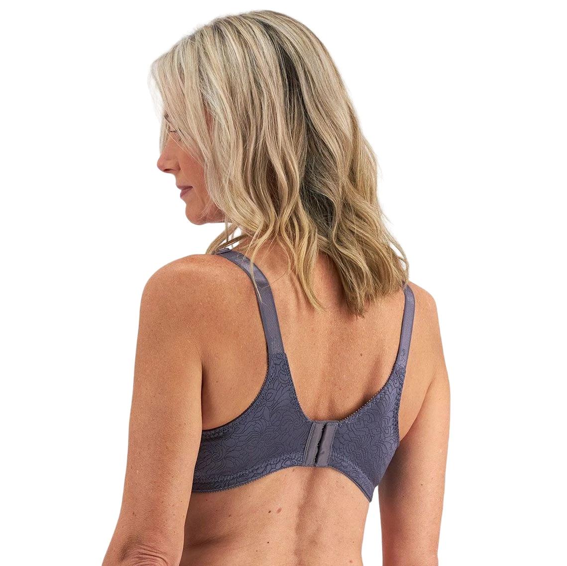 3 Playtex Womens Non Contour Charcoal Classic Full Coverage Bra CHARCOAL, 3 of 3