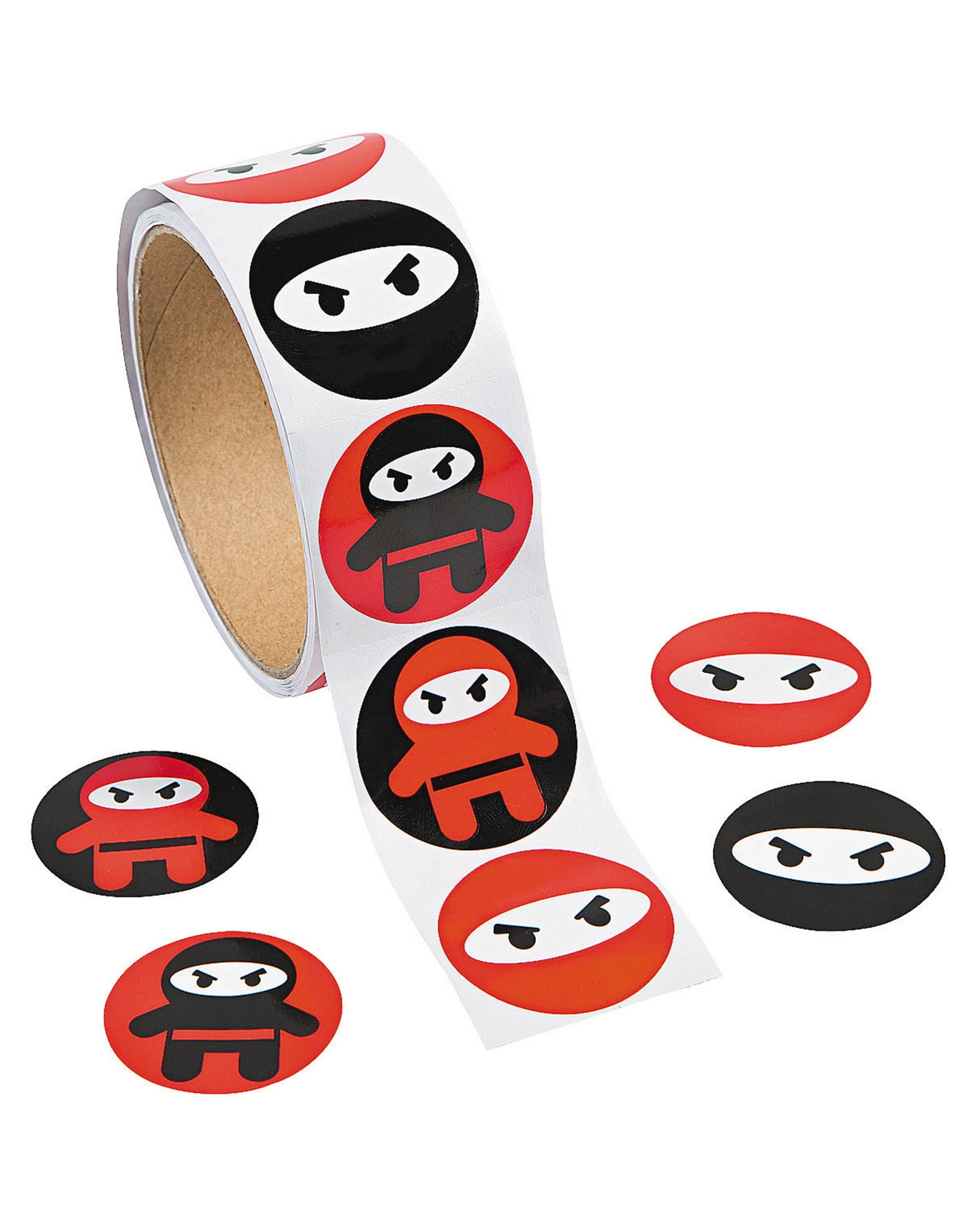 1 Fun Express Ninja Warrior Stickers Roll of 100 - Multi, 1 of 1
