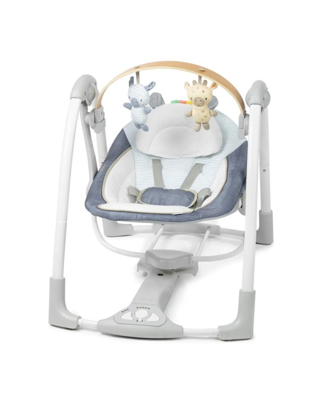 INGENUITY Swing 'n Go Portable Baby Swing With Toys Adjustable Speeds - 