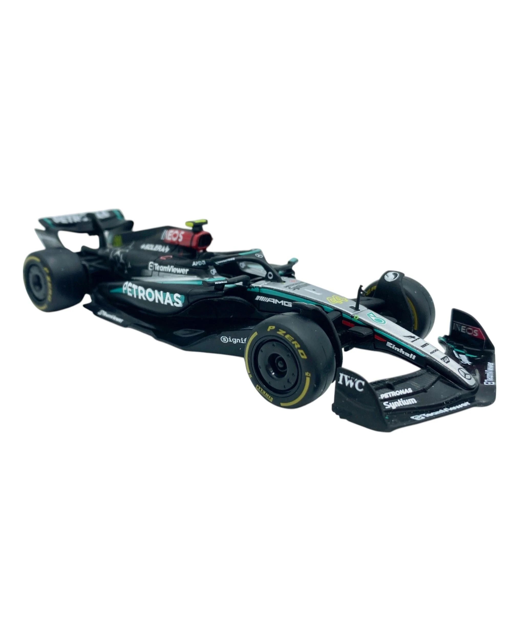4 F1 2024 Mercedes AMG W15 #63 Russell & #44 Hamilton 1:43 Scale Diecast Gift Pack, 4 of 6