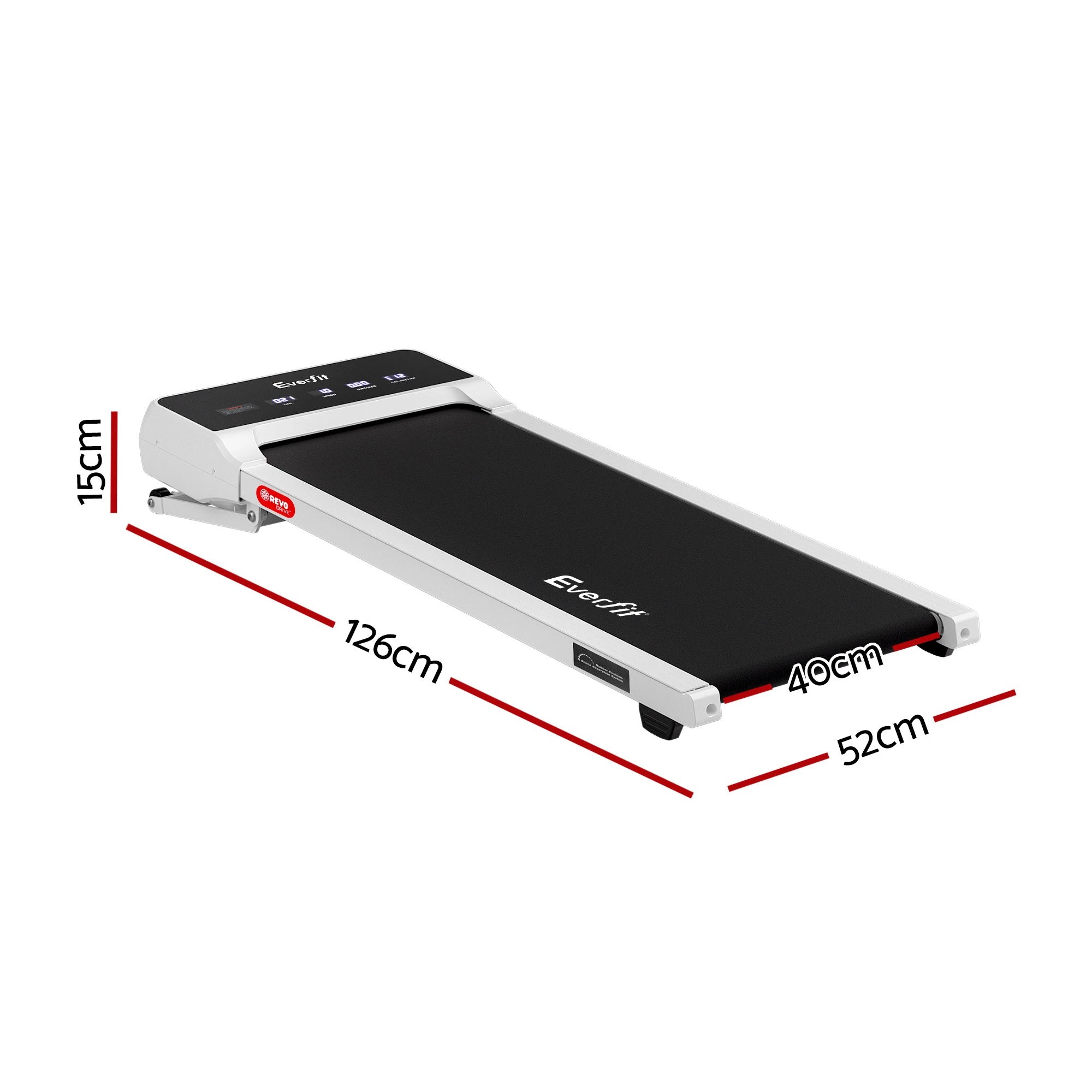3 Everfit 3 in 1 Walking Pad Treadmill 20% Auto Incline Under Desk Treadmills 40cm Wide Belt - White, 3 of 9
