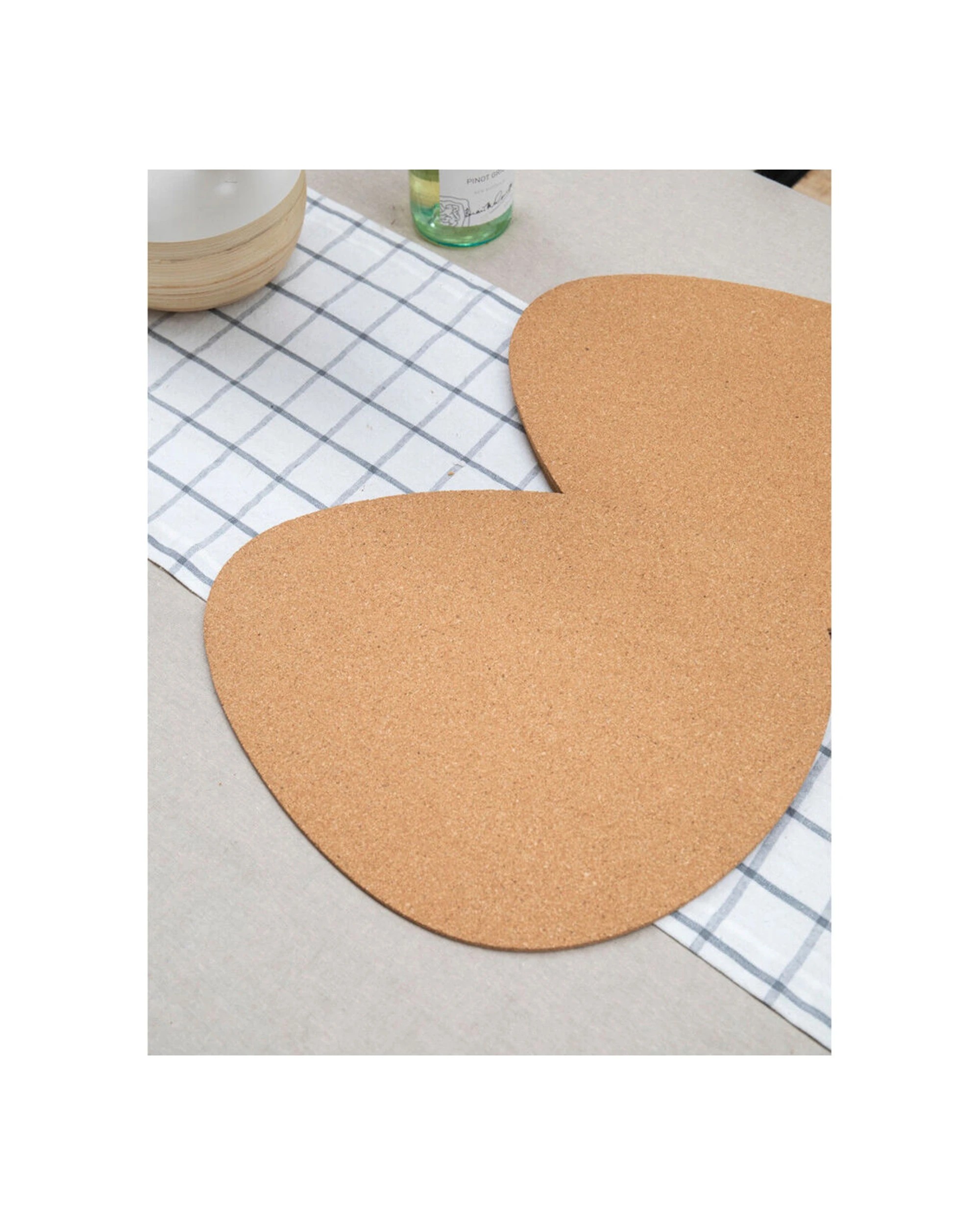 3 Mikasa 4pc Pebble-Shaped Cork Table Placemats Set - Brown, 3 of 7