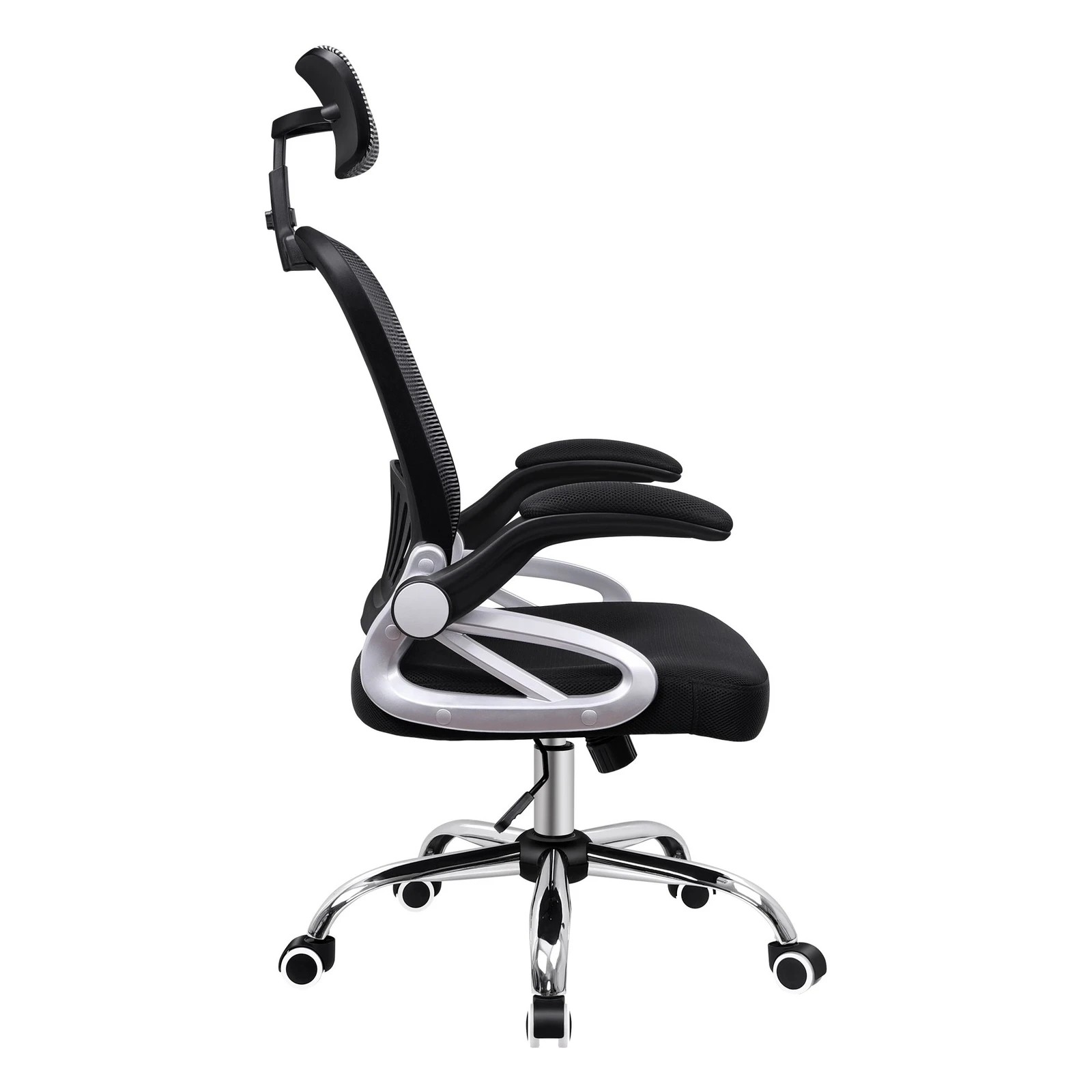 4 Alfordson Mesh Office Chair Executive Fabric Seat Gaming Racing Tilt Computer - Black, 4 of 10