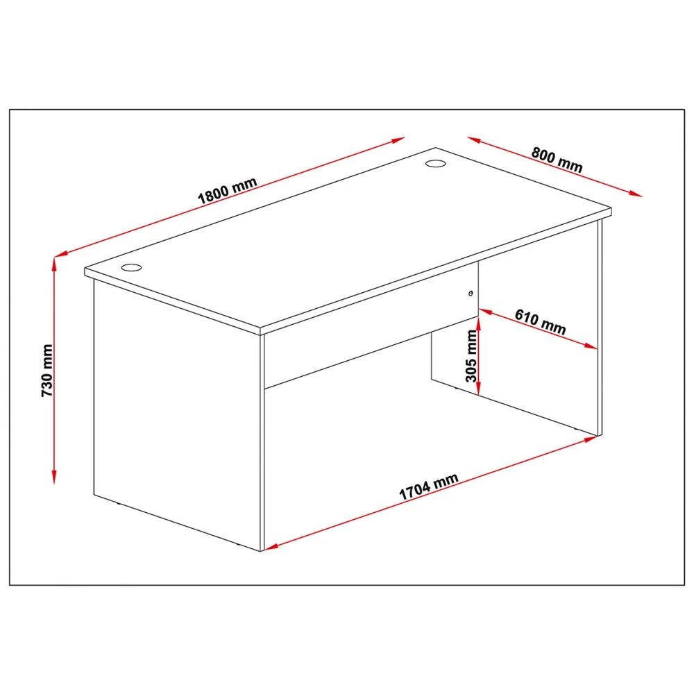 3 Toro 1800 x 800mm Desk with Hob Desks, Tables and Workstations, 3 of 3