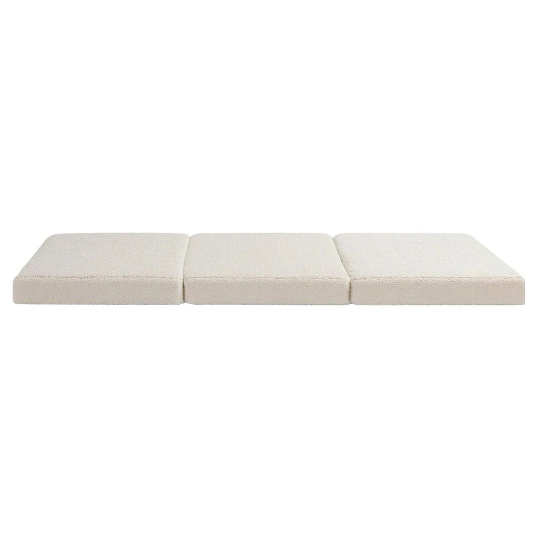 3 Giselle Bedding Foldable Mattress Fleece Portable 3-fold Folding Foam Mattresses - Single Bed - White, 3 of 7