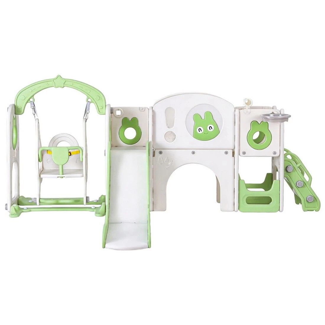 3 Keezi Kids Slide Swing Set Basketball Hoop Ring Football Outdoor Toys 140cm - Multi, 3 of 7