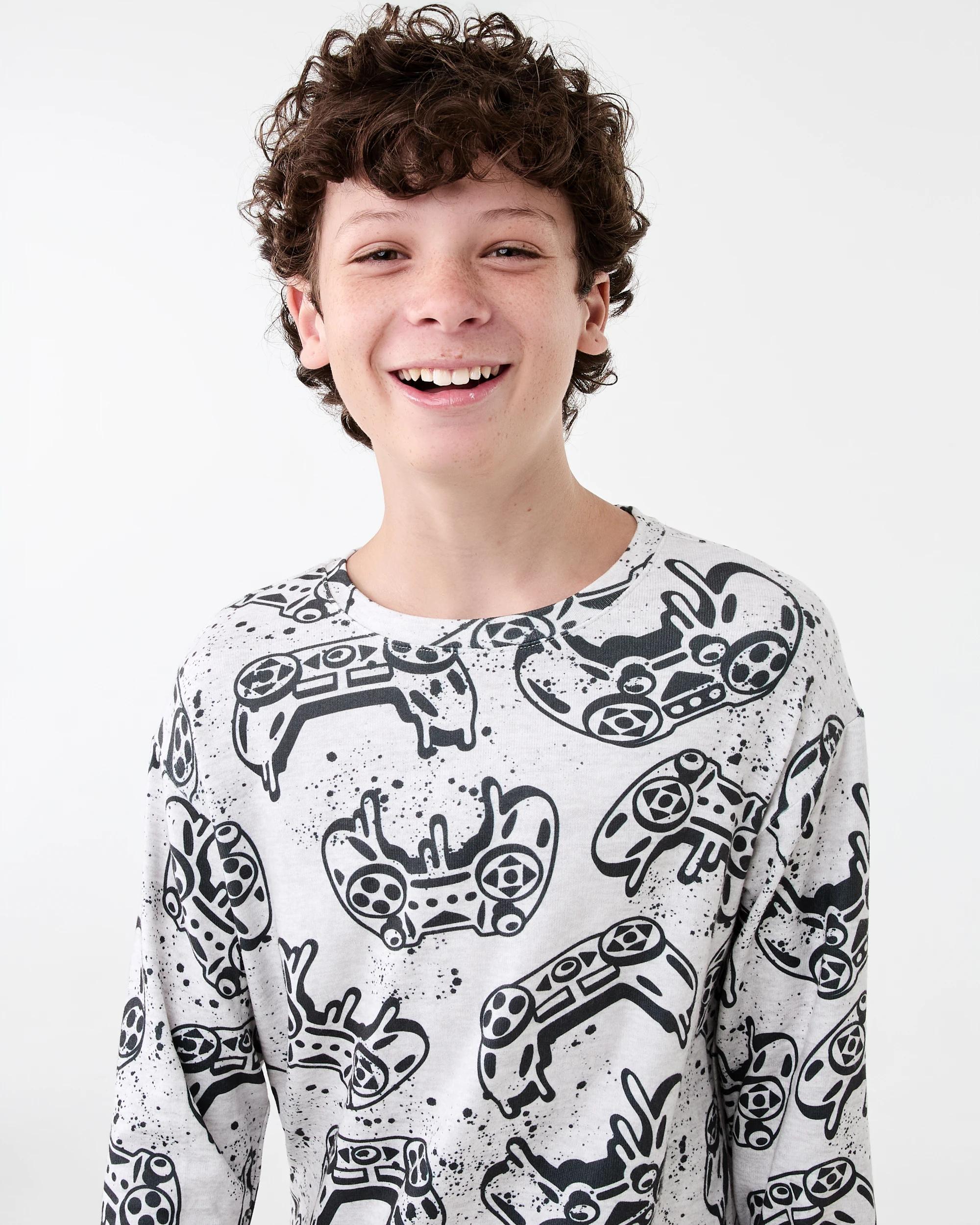 3 Hacci Pyjama Set Gry Game, 3 of 6