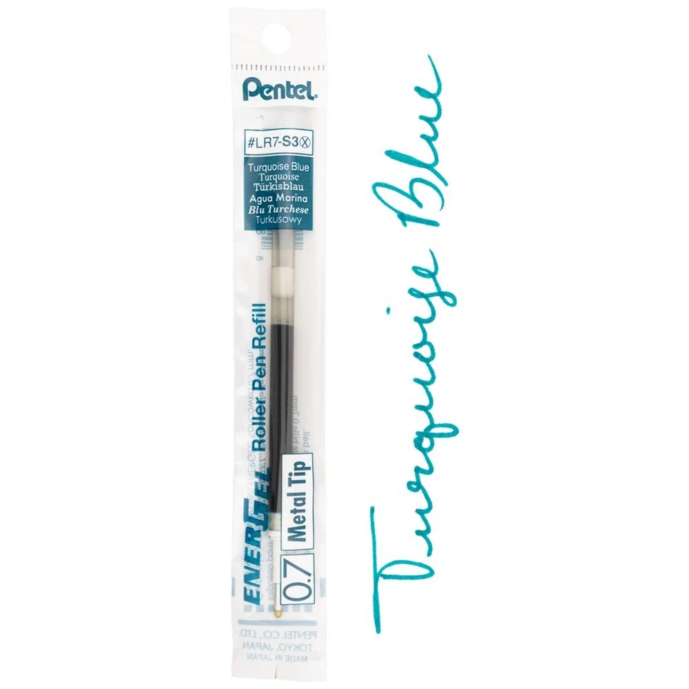 3 Pentel Energel Ink Refill 0.7mm Turquoise, 3 of 4