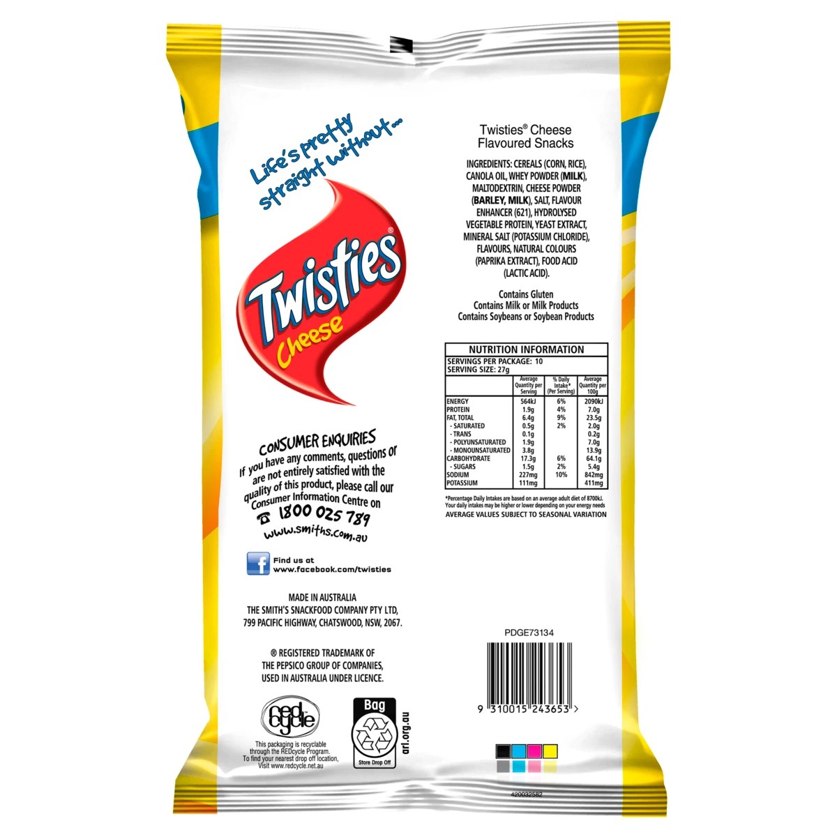 2 Twisties Cheese Party Bag 270g, 2 of 2
