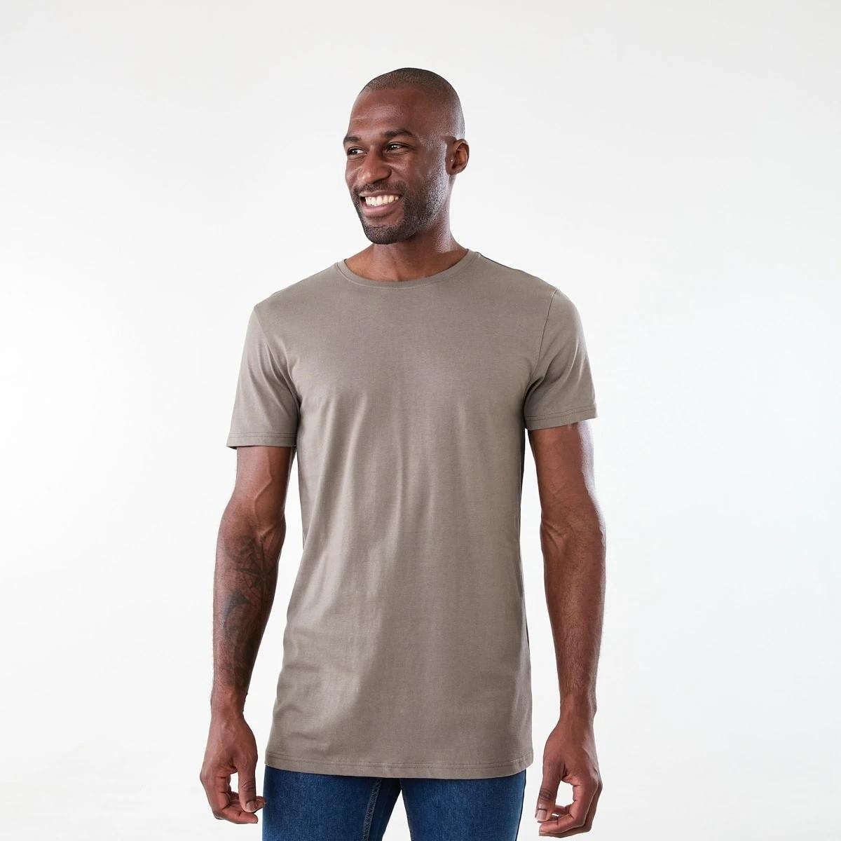 1 Australian Cotton Longline T-shirt Brn Eagle, 1 of 5