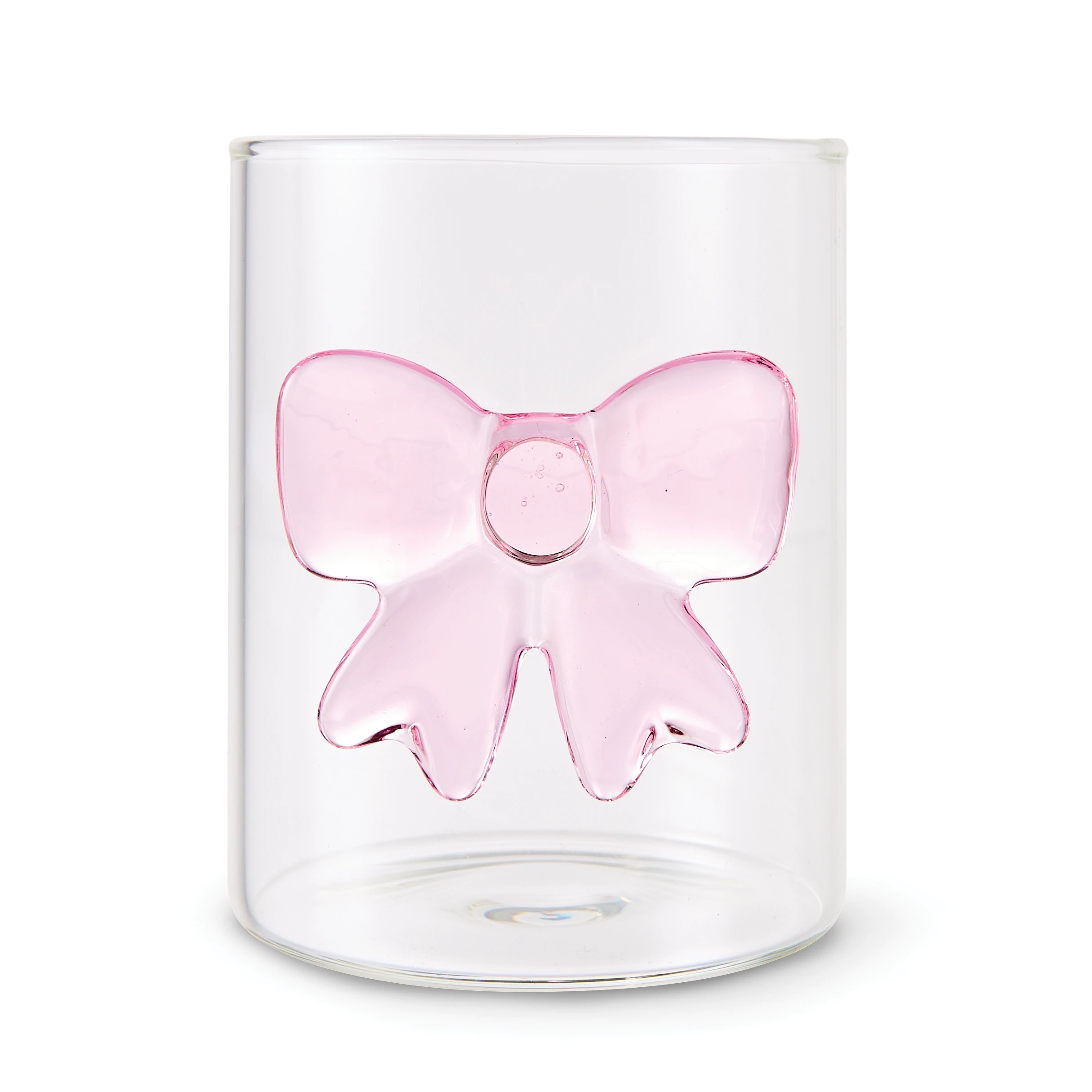 2 4 Pink Bow Tumbler Glasses, 2 of 6