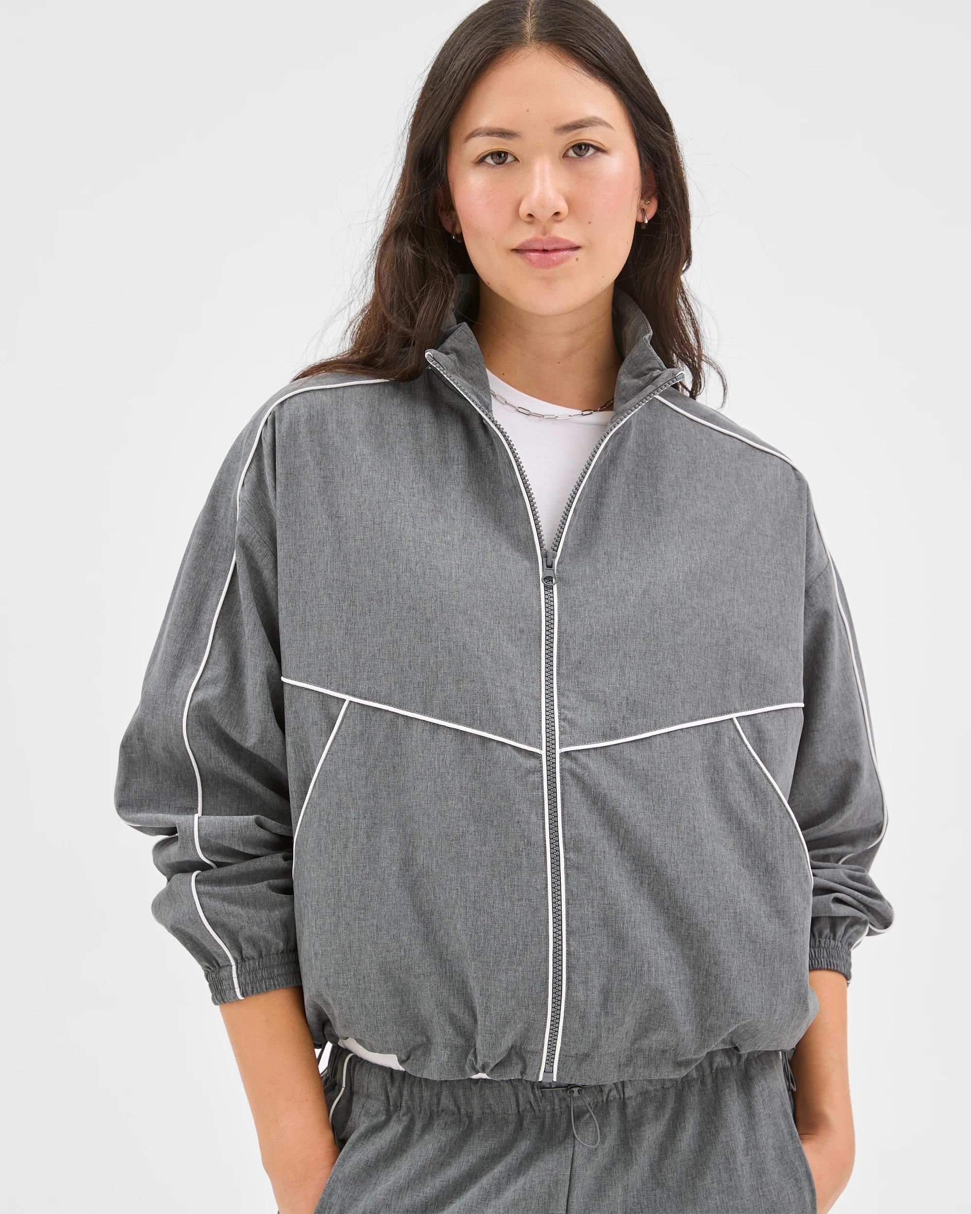 3 Target Active Motion Zip Through Jacket GREY MARLE, 3 of 7