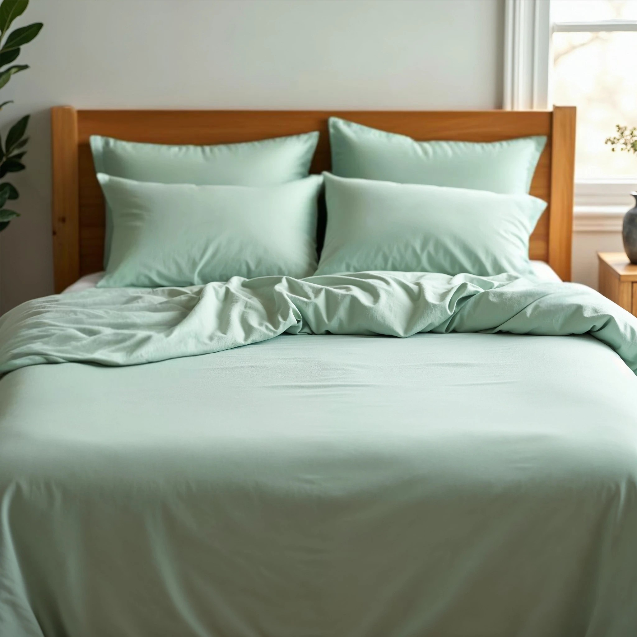 2 Royal Comfort 1200 Thread Count Sheet Set 4 Piece Ultra Soft Touch Bedding - Queen Bed - Green, 2 of 4