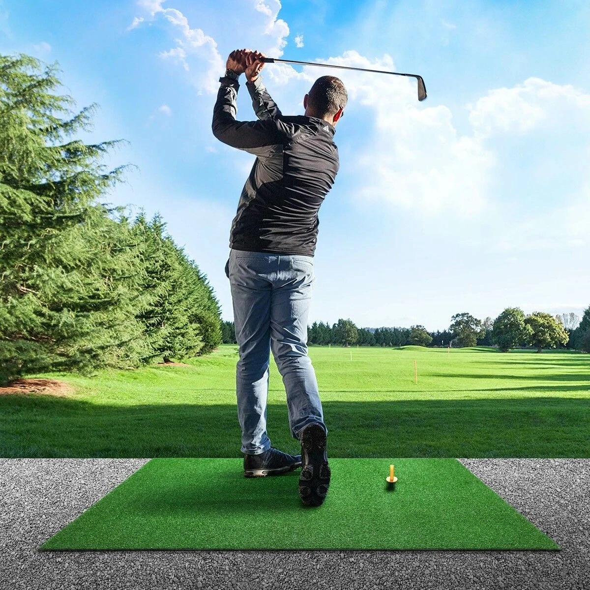 2 Ausway Golf Putter Mat Practice Putting Greens Hitting Training, 2 of 7