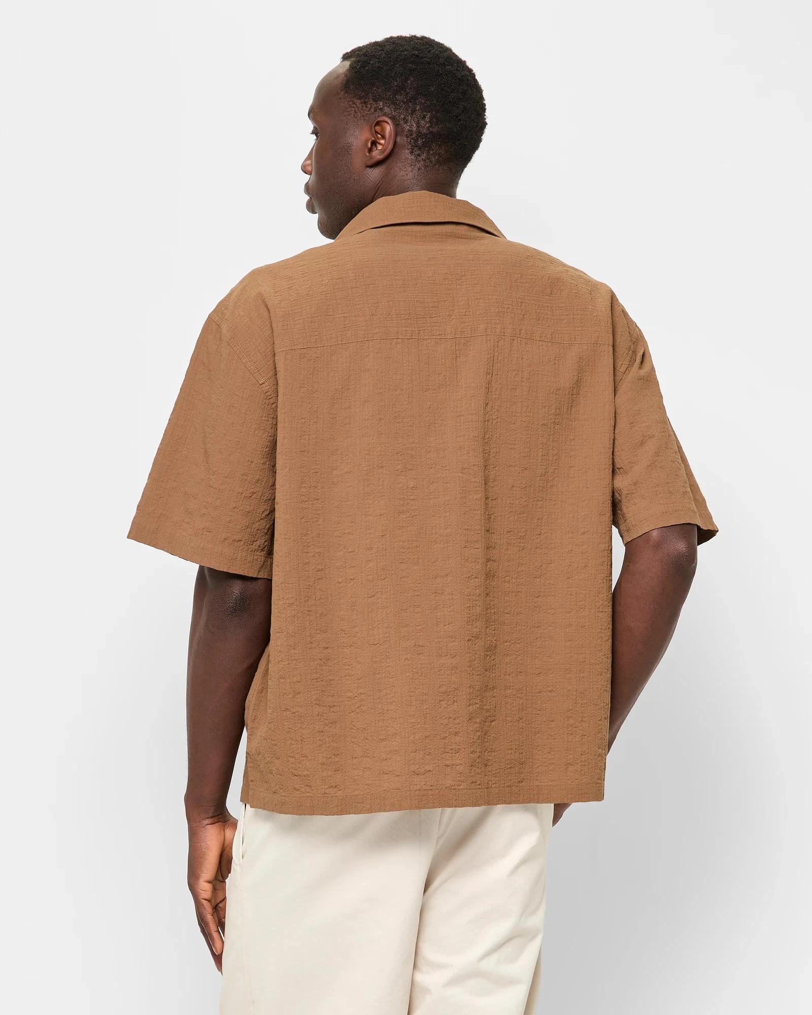 4 Short Sleeve Textured Shirt - Commons SEPIA, 4 of 5