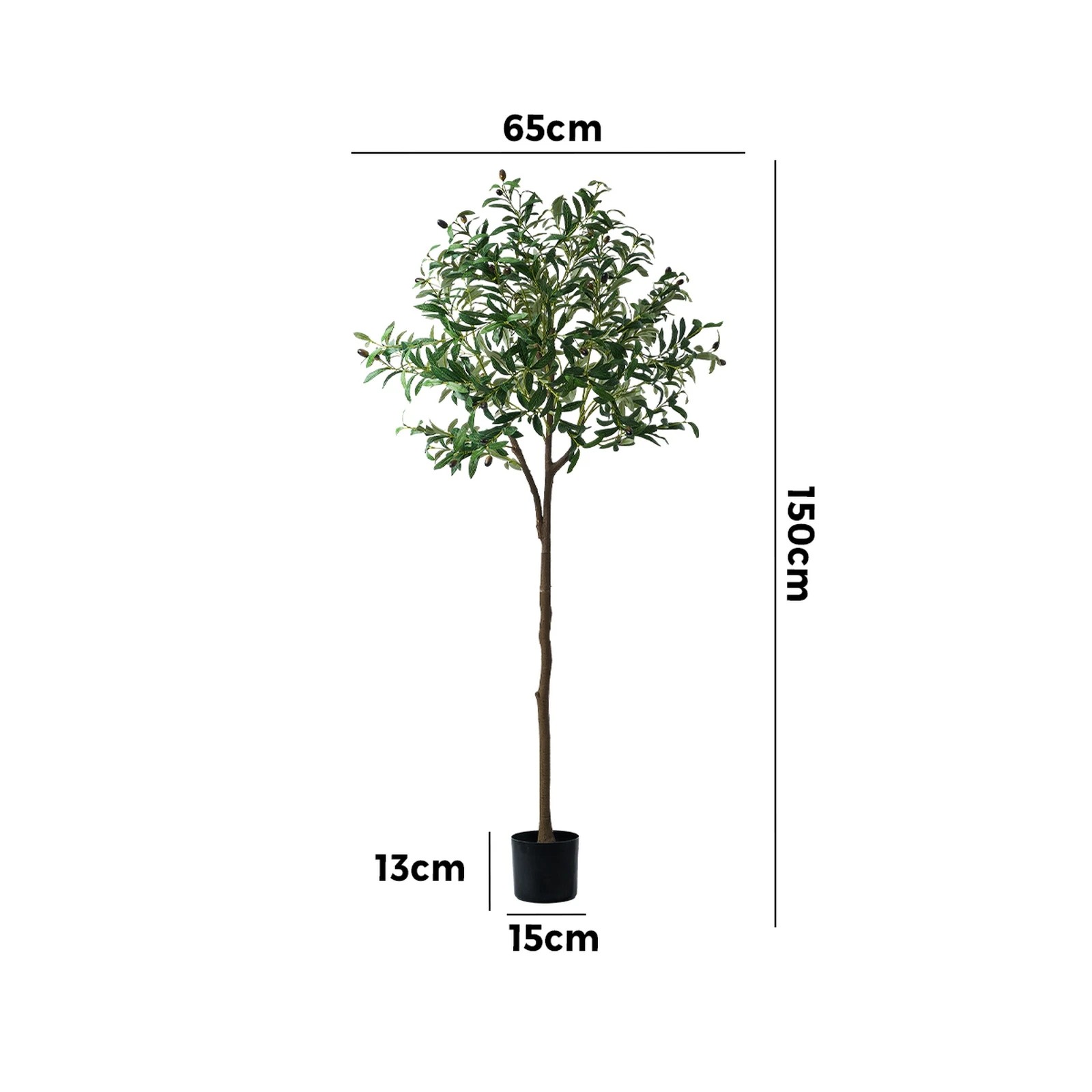 2 Livsip 150cm Artificial Olive Tree Lifelike Faux Potted Plant - Green, 2 of 10