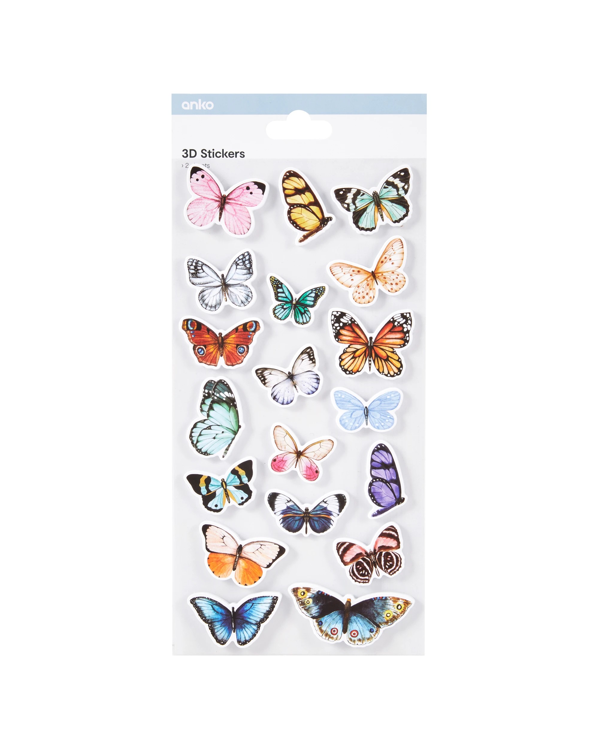 1 3D Stickers - Butterflies, 1 of 3