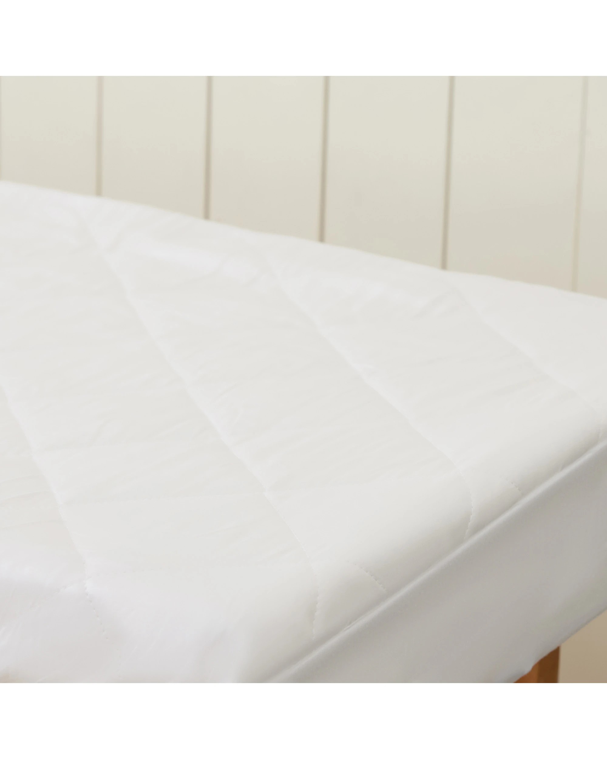6 Dreamaker Tencel Quilted Mattress Protector - Baby COT Size - White, 6 of 9