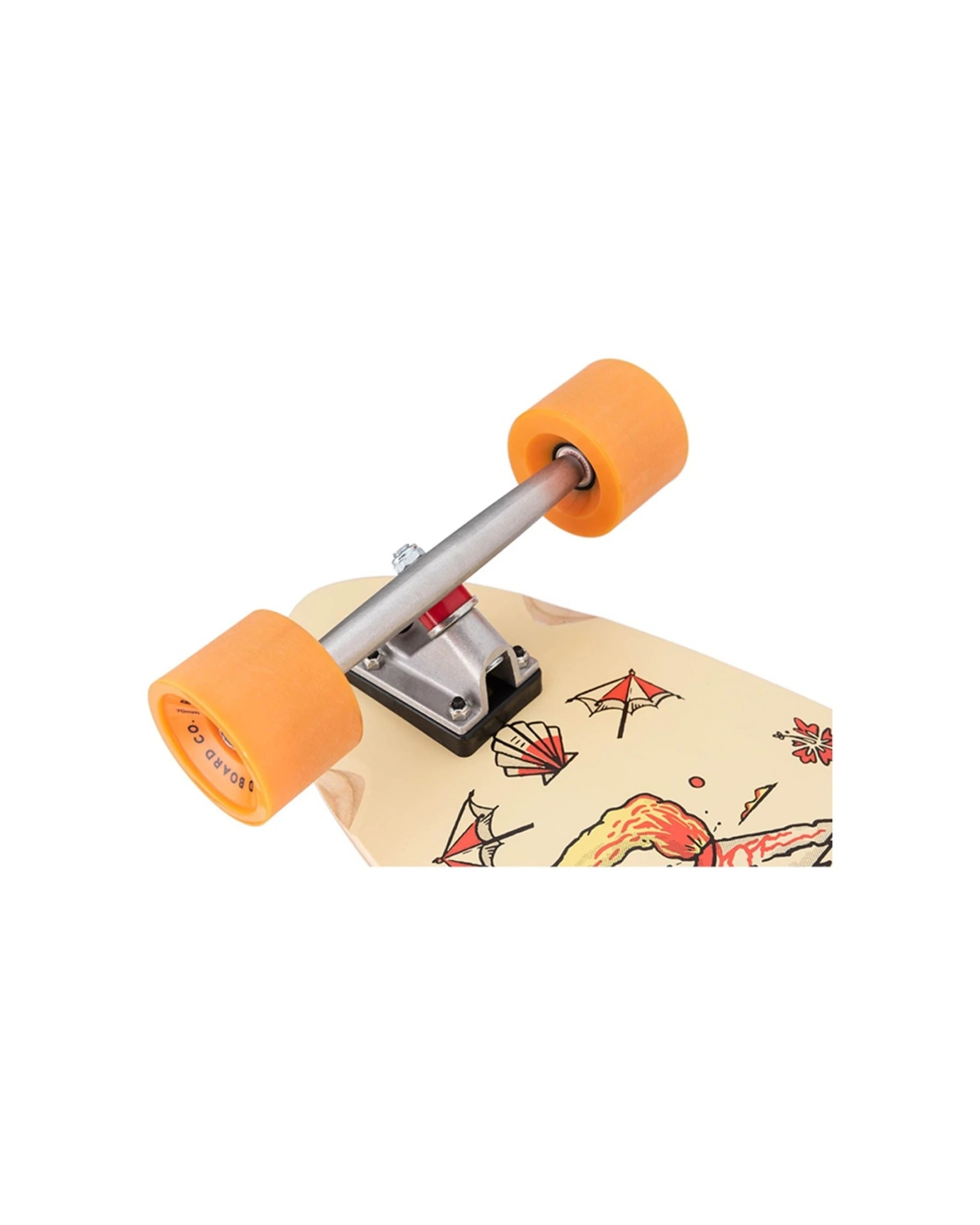 3 Rad Board Co Complete Pintail Mini Longboard 9 Inch Compact Lightweight Tiki Volacano - Multi, 3 of 4
