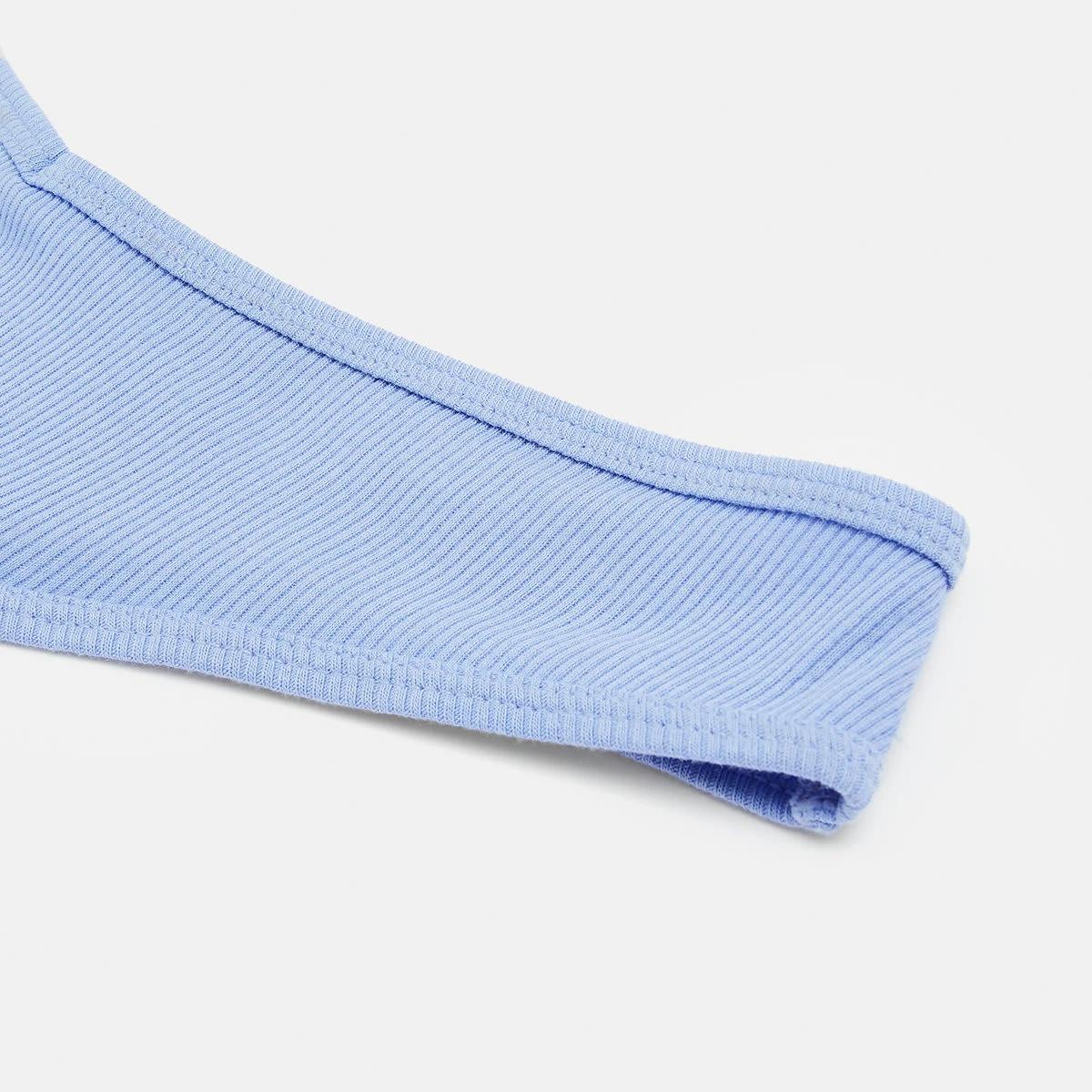 3 Ribbed G-string Briefs HYDRANGEA, 3 of 6