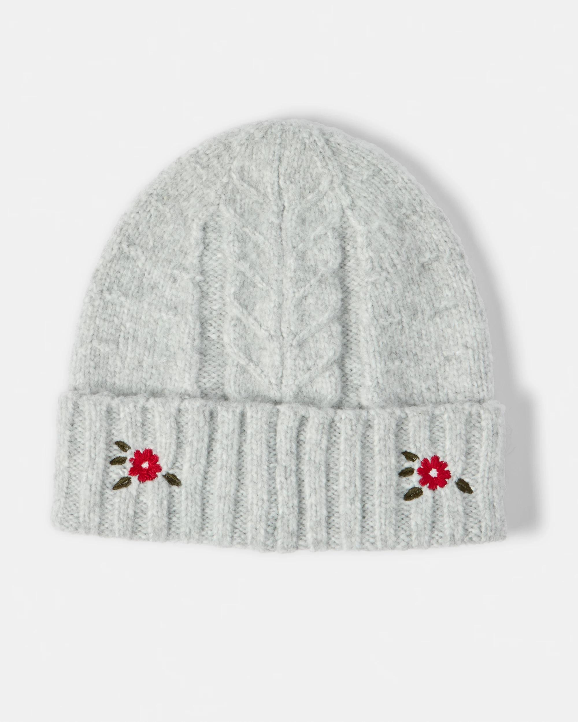 2 Embroidered Beanie Grey, 2 of 3