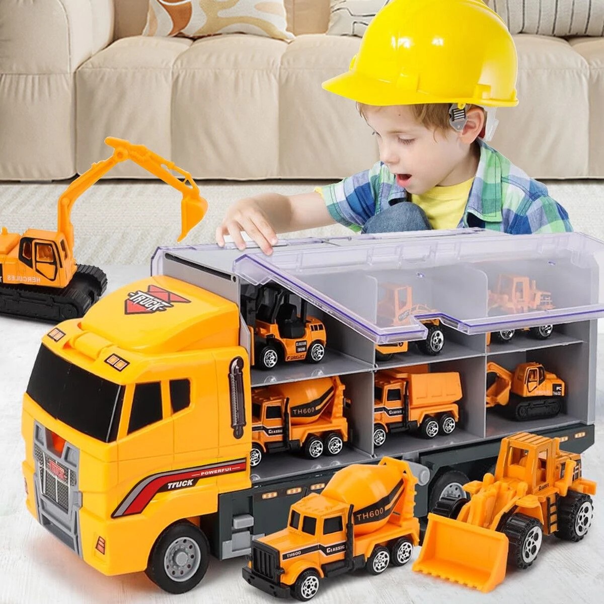 2 AUSWAY Construction Vehicle Mini Engineering Storage Truck Toys, 2 of 5