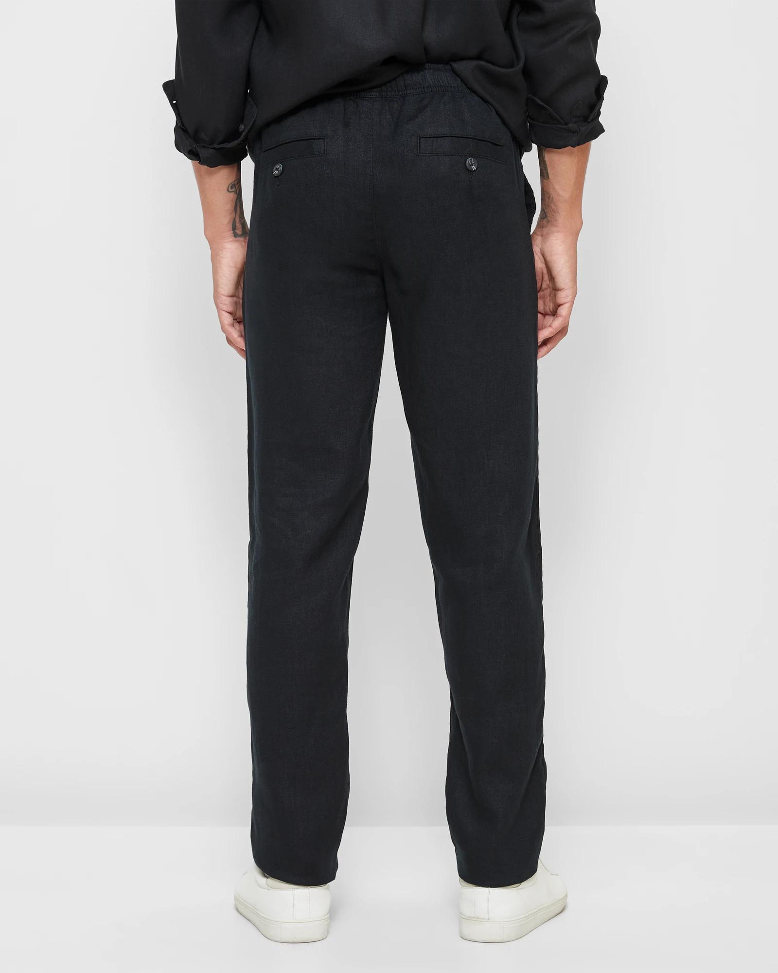 4 Target European Linen Pants BLACK, 4 of 5
