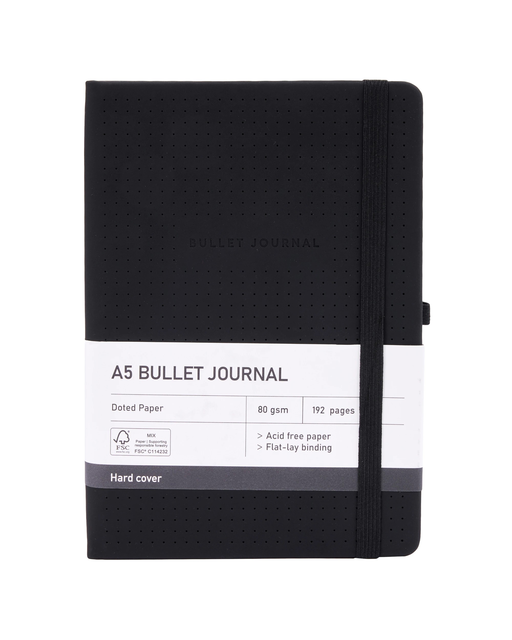 5 A5 Journal Bullet Black 100gsm 192 Pages, 5 of 5