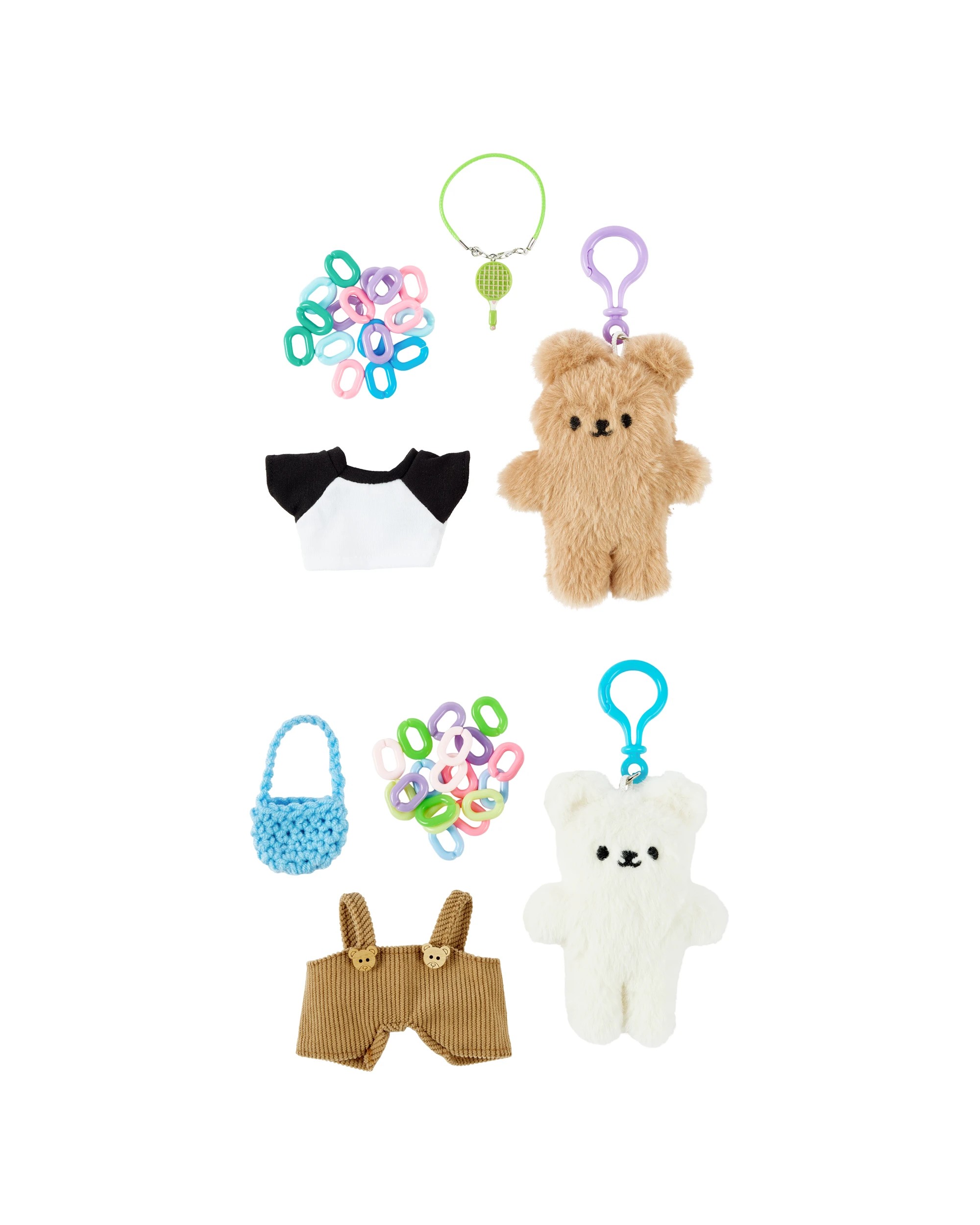 2 21 Piece Decorate Your Own Bear Plush Bag Charm - Assorted, 2 of 3