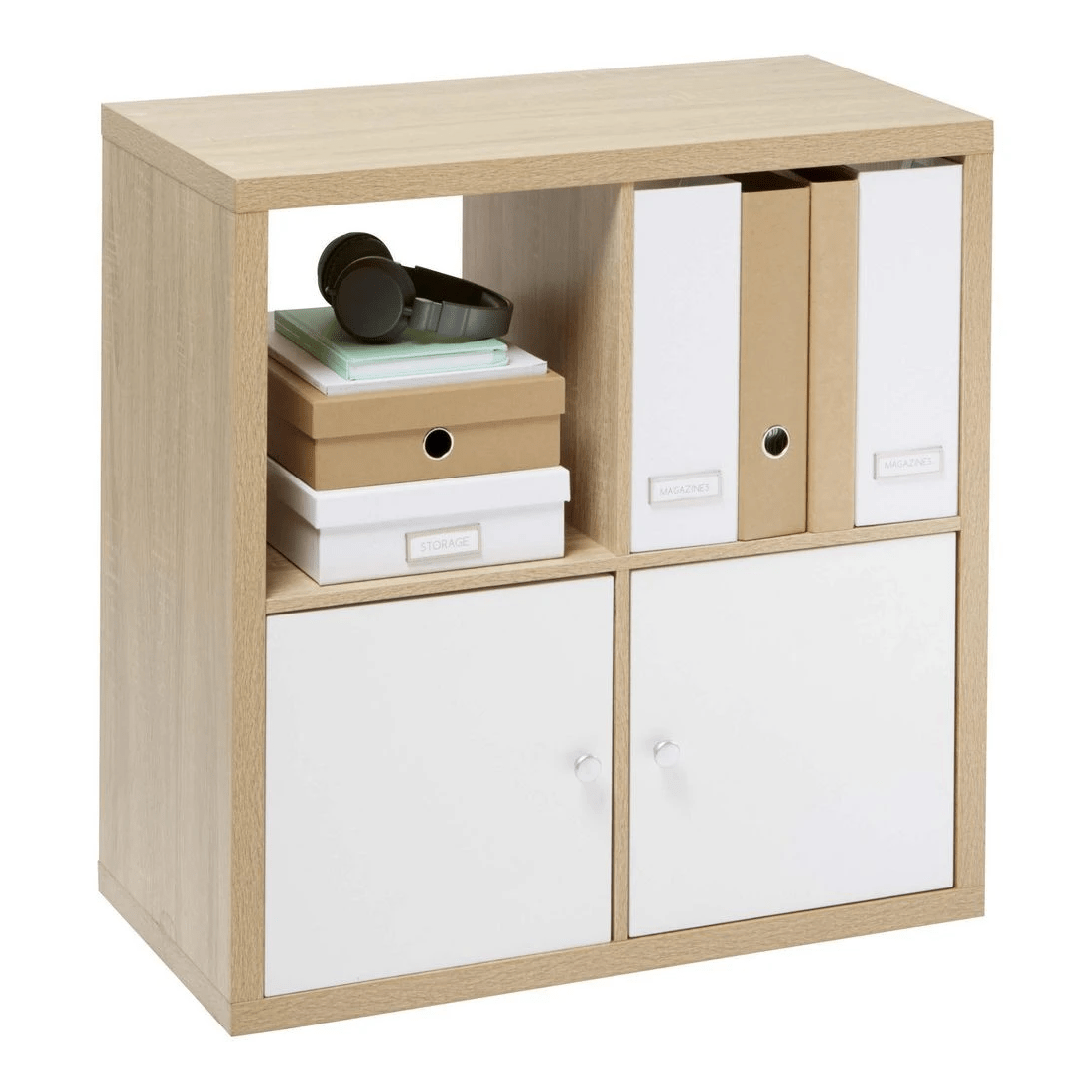 6 Horsen 4 Cube Bookcase Oak, 6 of 9