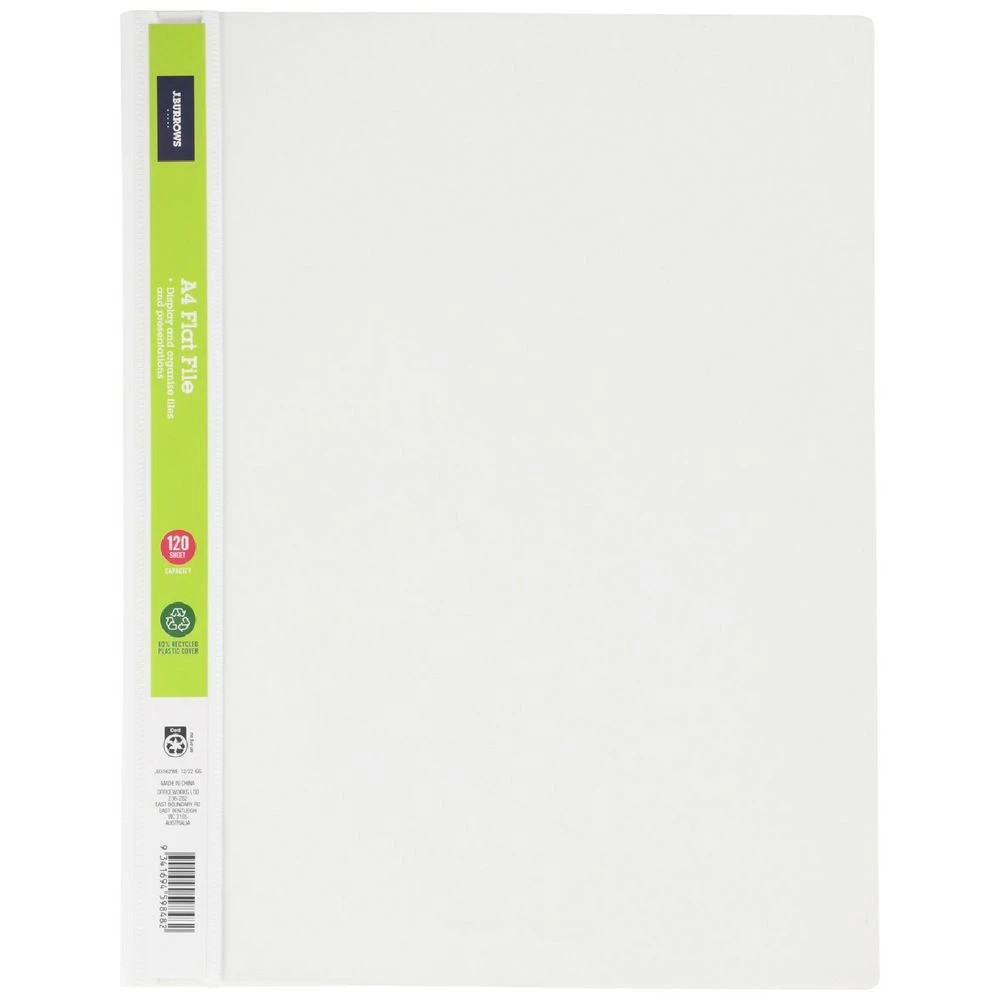 1 J.Burrows A4 Flat File White, 1 of 3