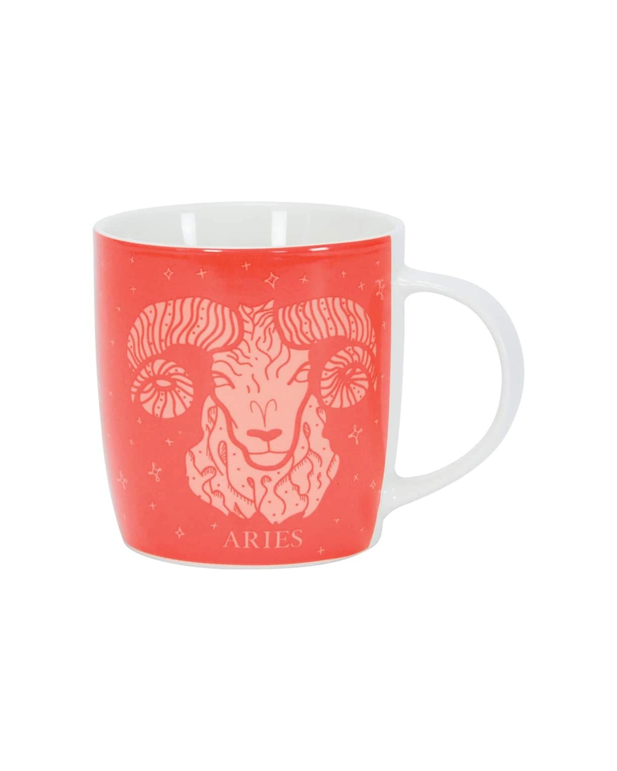 1 Annabel Trends Coffee Mug Zodiac Cup With Handle Porcelain 350ml Aries - Orange, 1 of 2