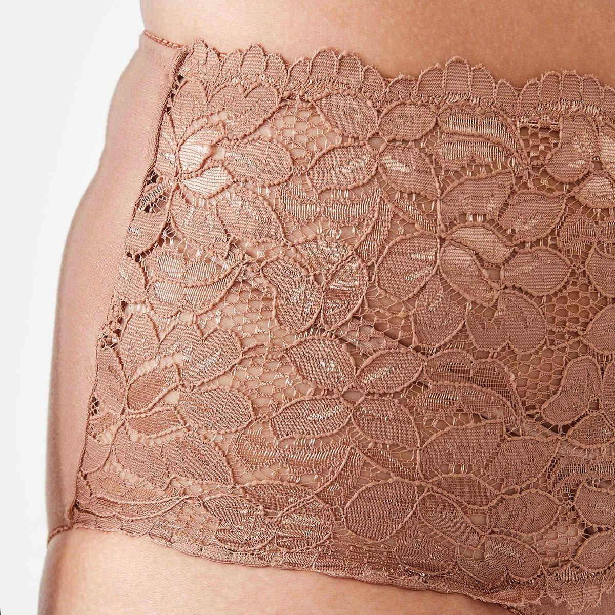 8 3 Pack Lace Front Full Briefs LILLY PINK, FAIRY FLOSS, SOFT CLAY, 8 of 9