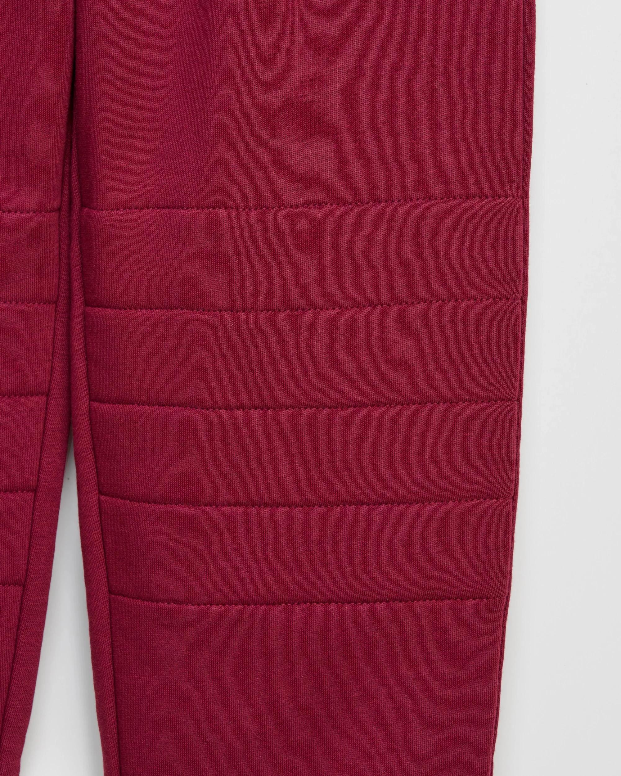 3 Target Kids Australian Cotton 2 Pack School Double Knee Trackpant BURGUNDY, 3 of 3