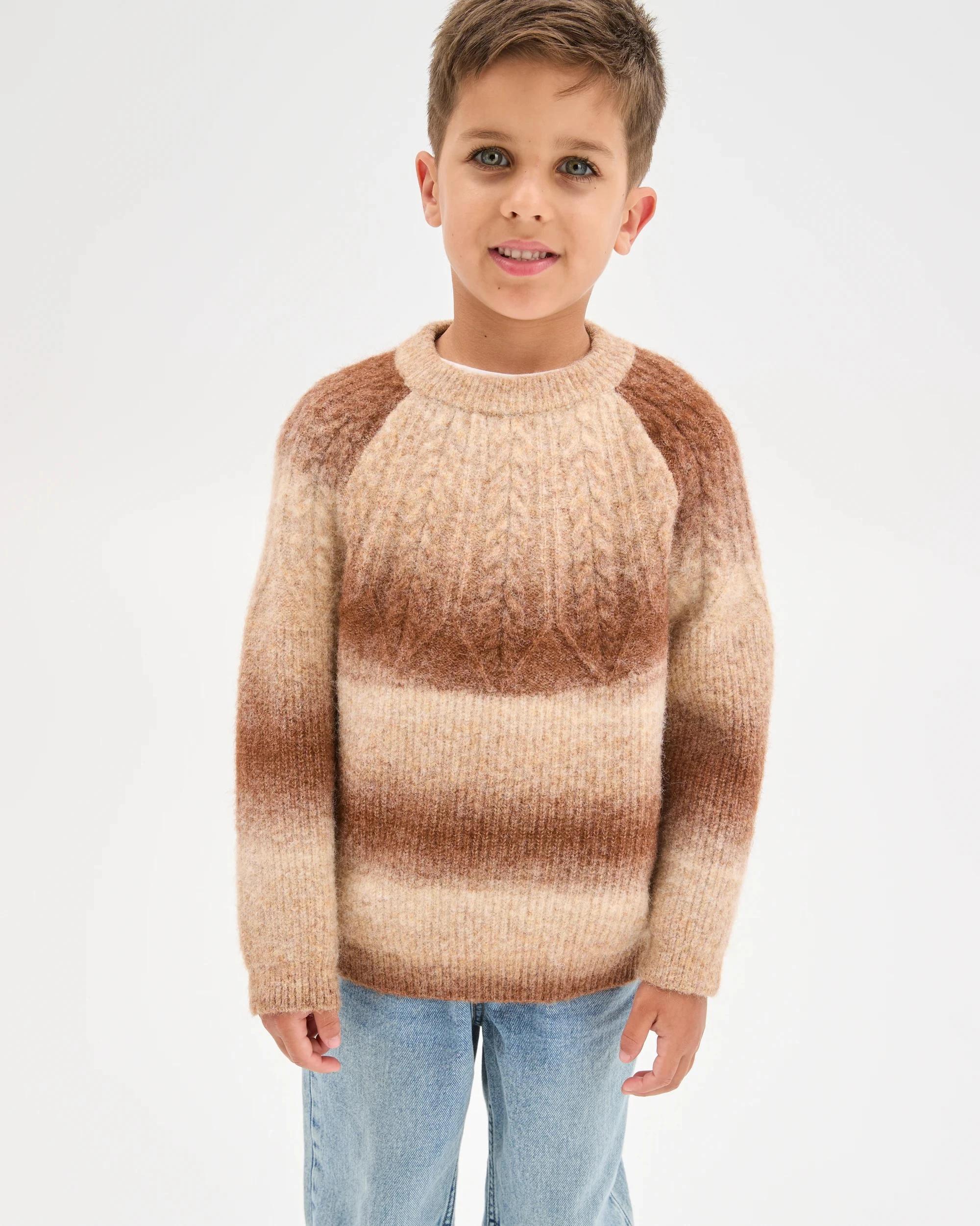 3 Target Kids Long Sleeve Knit Jumper NEUTRAL, 3 of 6