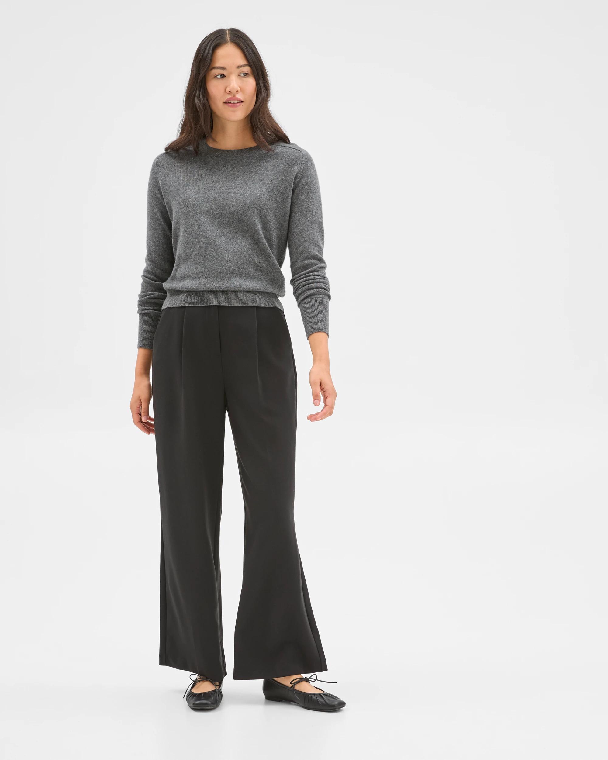 1 Preview Cashmere Crew Neck Jumper CHARCOAL MARLE, 1 of 7