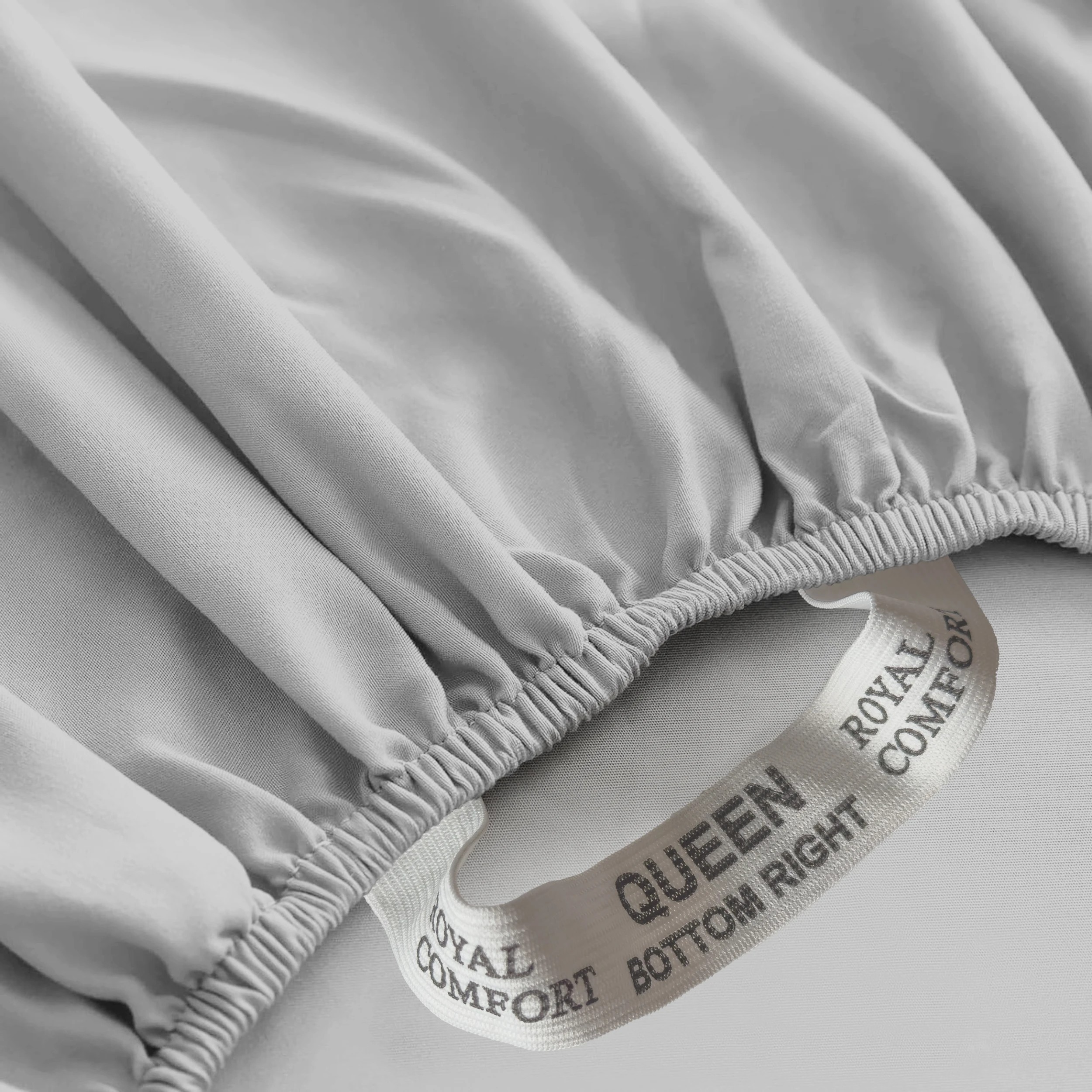 3 Royal Comfort Opulence Washed Microfibre Sheet Set - King Single Bed - Grey, 3 of 5