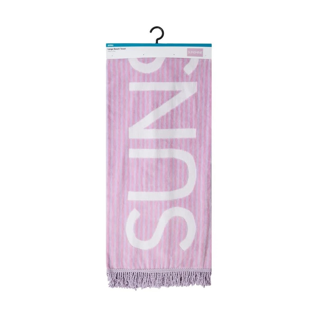 6 Large Cotton Beach Towel - Pink, 6 of 6