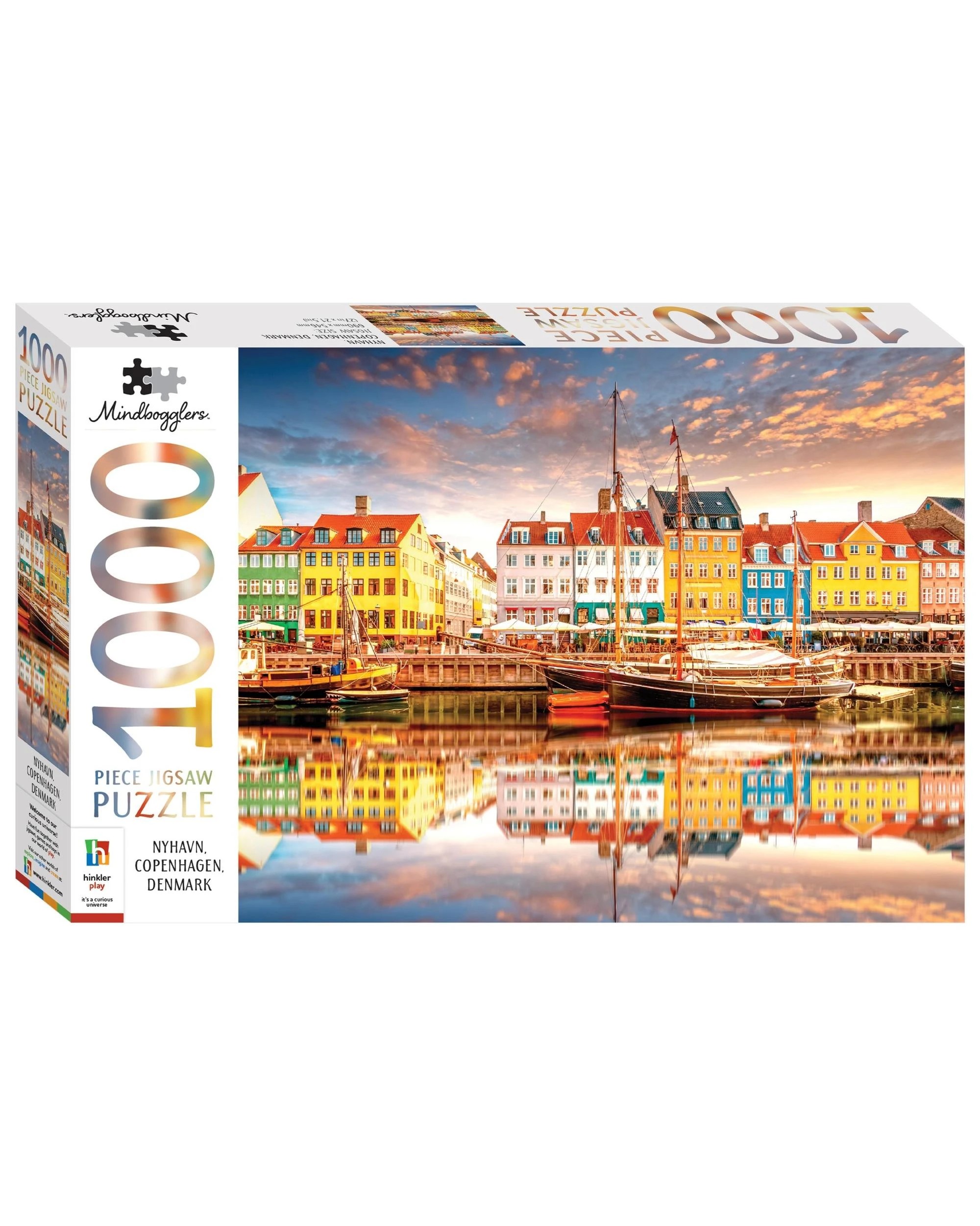 1 Hinkler Mindbogglers Nyhavn Copenhagen Denmark 1000 Piece Puzzle, 1 of 3
