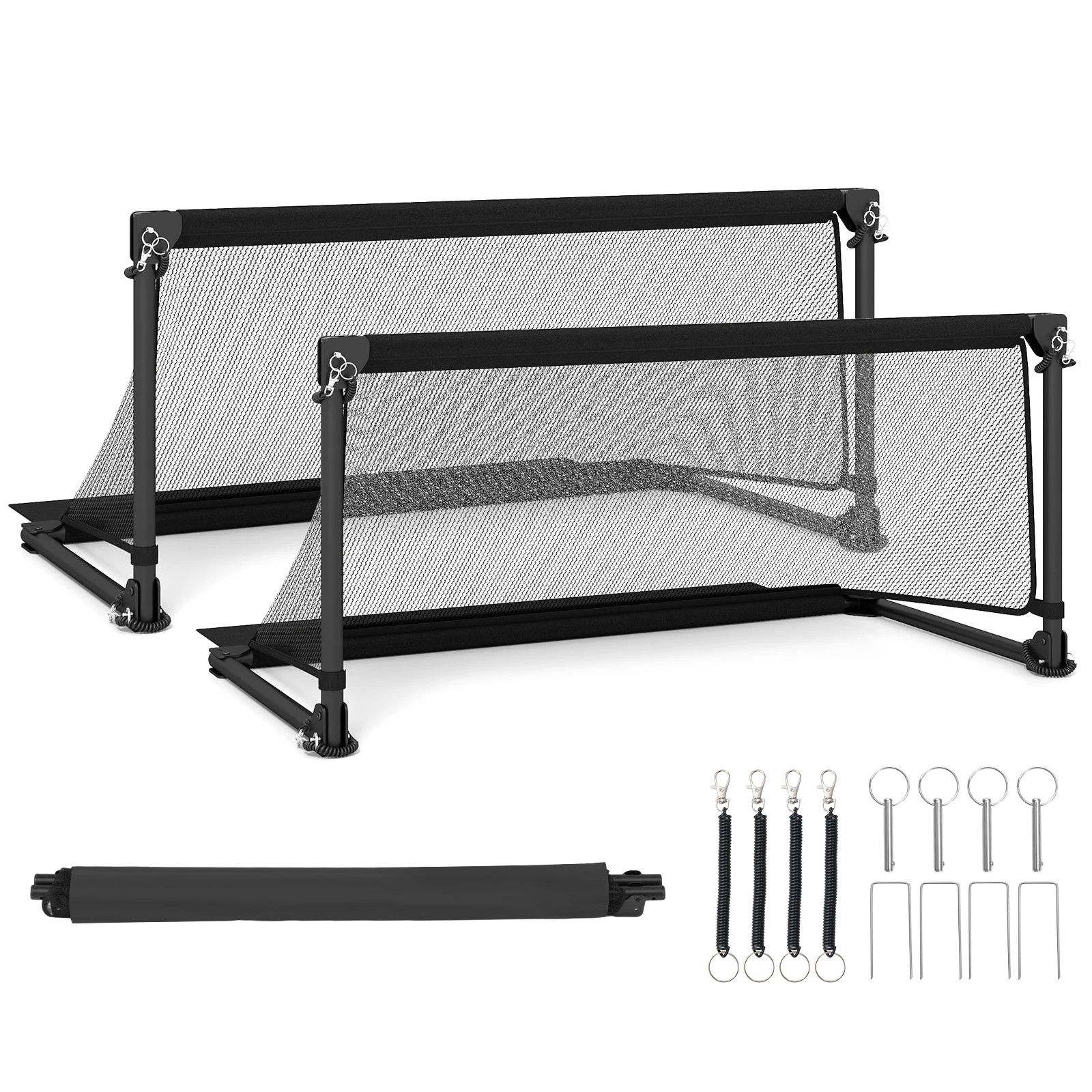 1 Costway 100x50x47CM Soccer Goal Portable POP Up Soccer Net Foldable Soccer Training Equipment, 1 of 1
