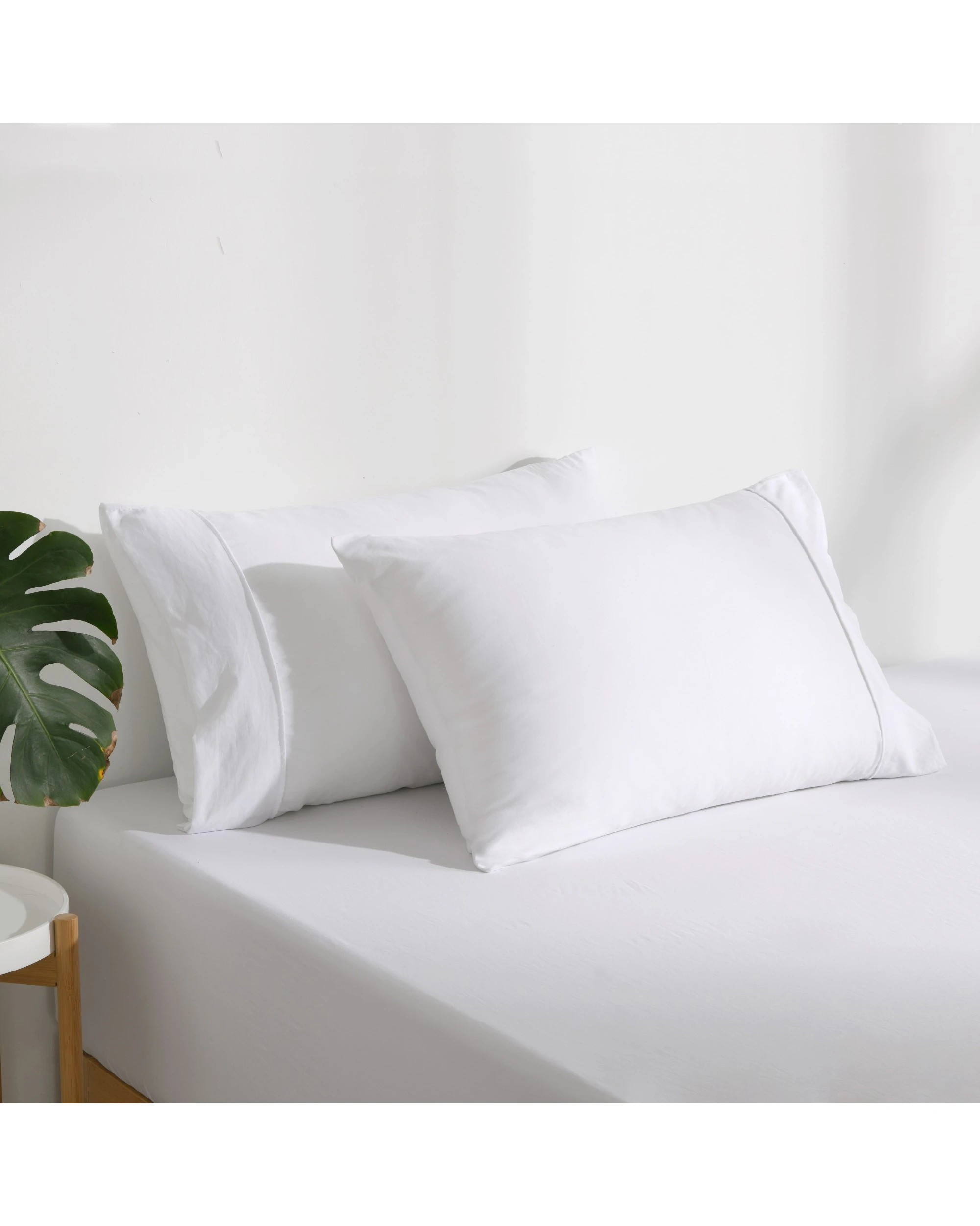 3 Dreamaker Superfine Washed Microfibre Combo Fitted Sheet Set - King Bed - White, 3 of 8