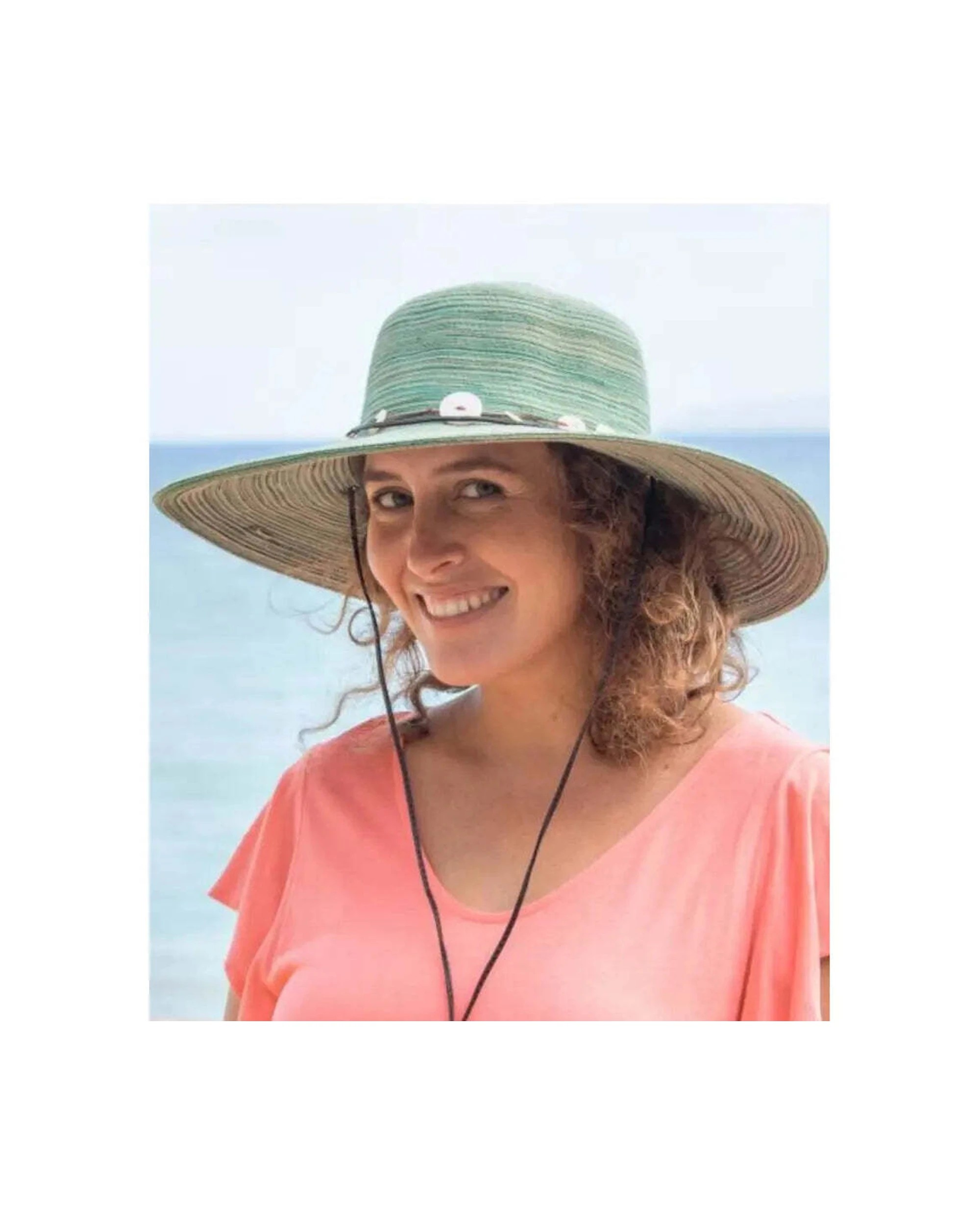 2 Sunday Afternoons Caribbean Hat UPF 50+ Shell Hatband Travel Packable Ocean - Red, 2 of 2