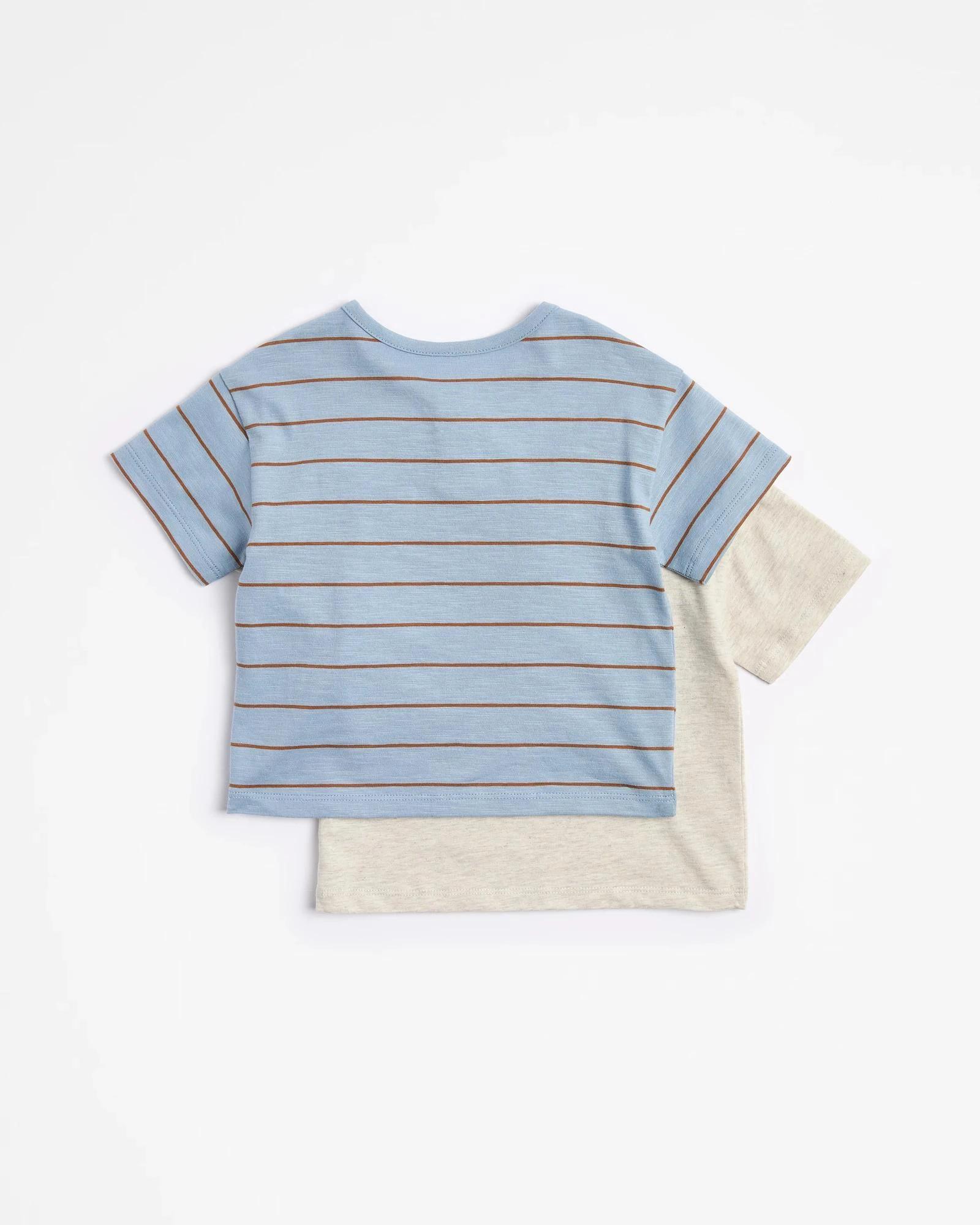 4 Target Baby Baby Organic Cotton Henley T-shirt 2 Pack OATMEAL STRIPE, 4 of 4