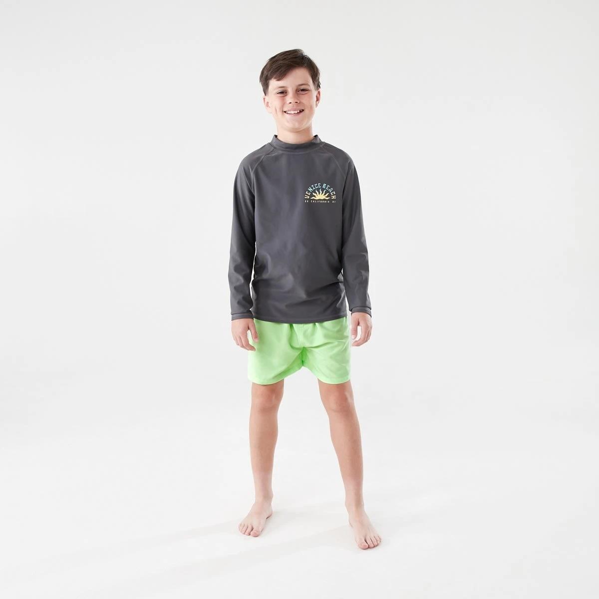 4 Basic Swim Shorts FLURO LIME, 4 of 5