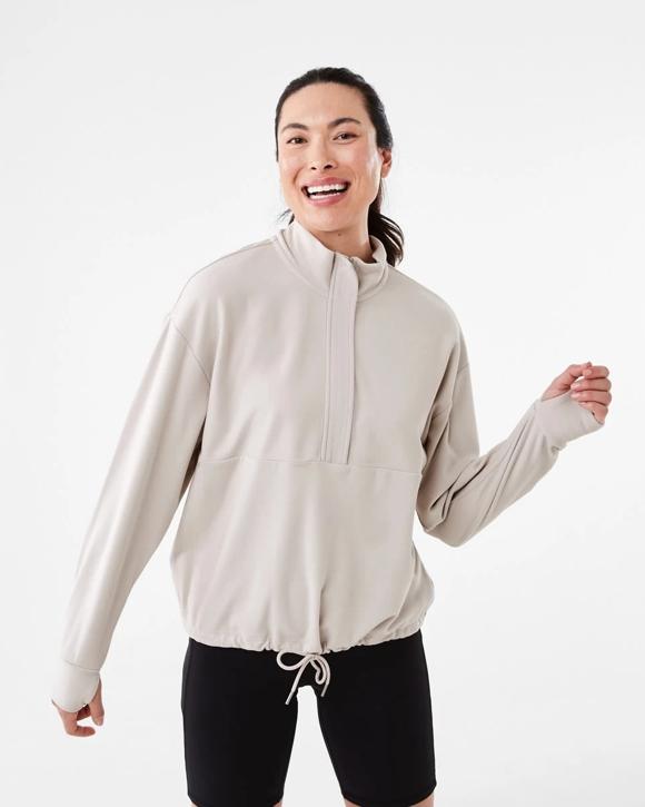 Active Womens Half Zip Mid Layer Sweatshirt