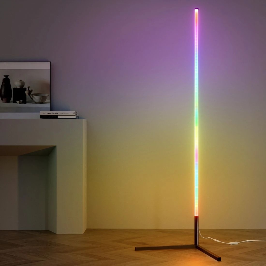 3 Artiss RGB LED Floor Lamp Remote Control Corner Light Stand Gaming Room 150CM - Black, 3 of 4