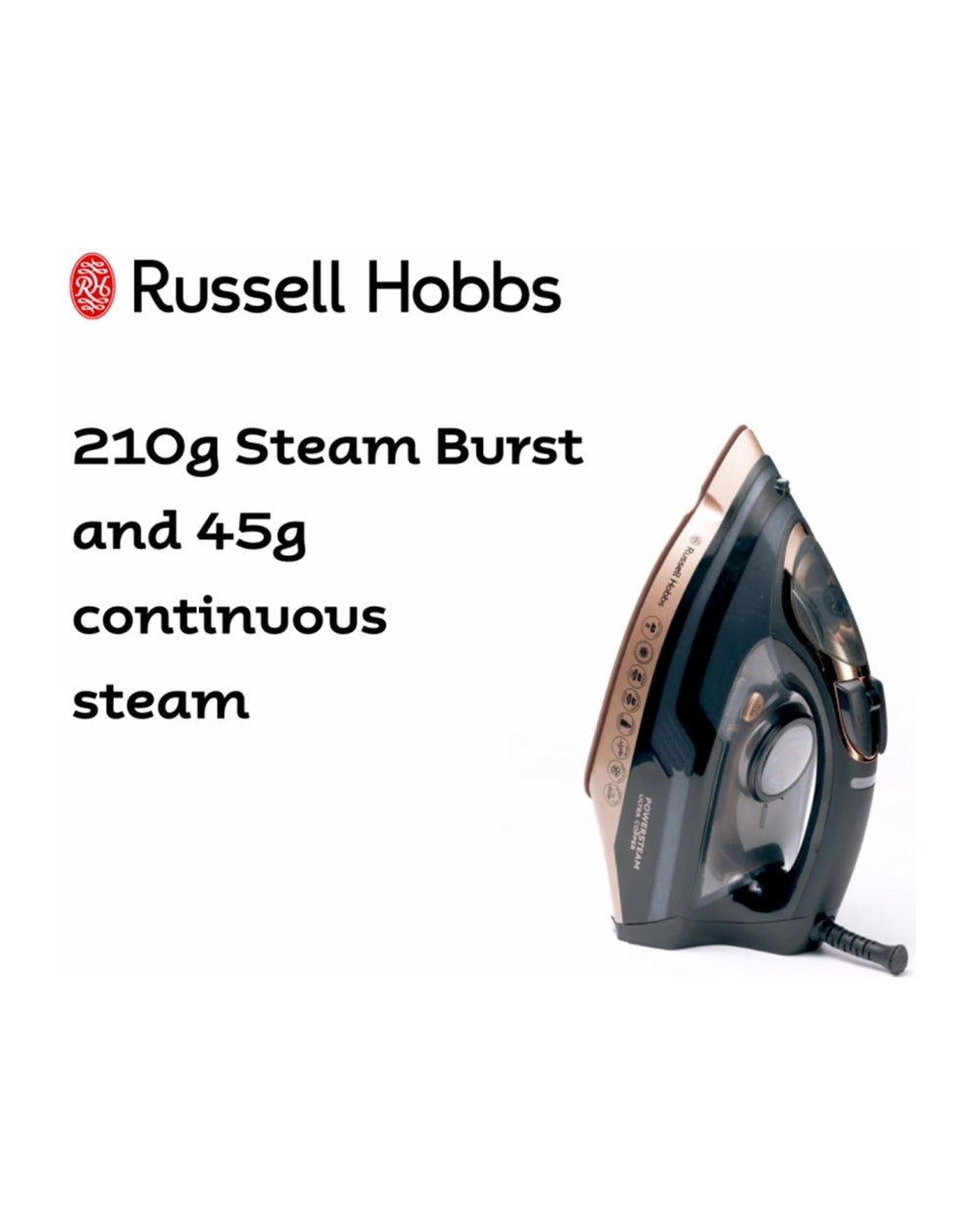 8 Russell Hobbs Power Steam Iron - Ultra Copper, 8 of 8