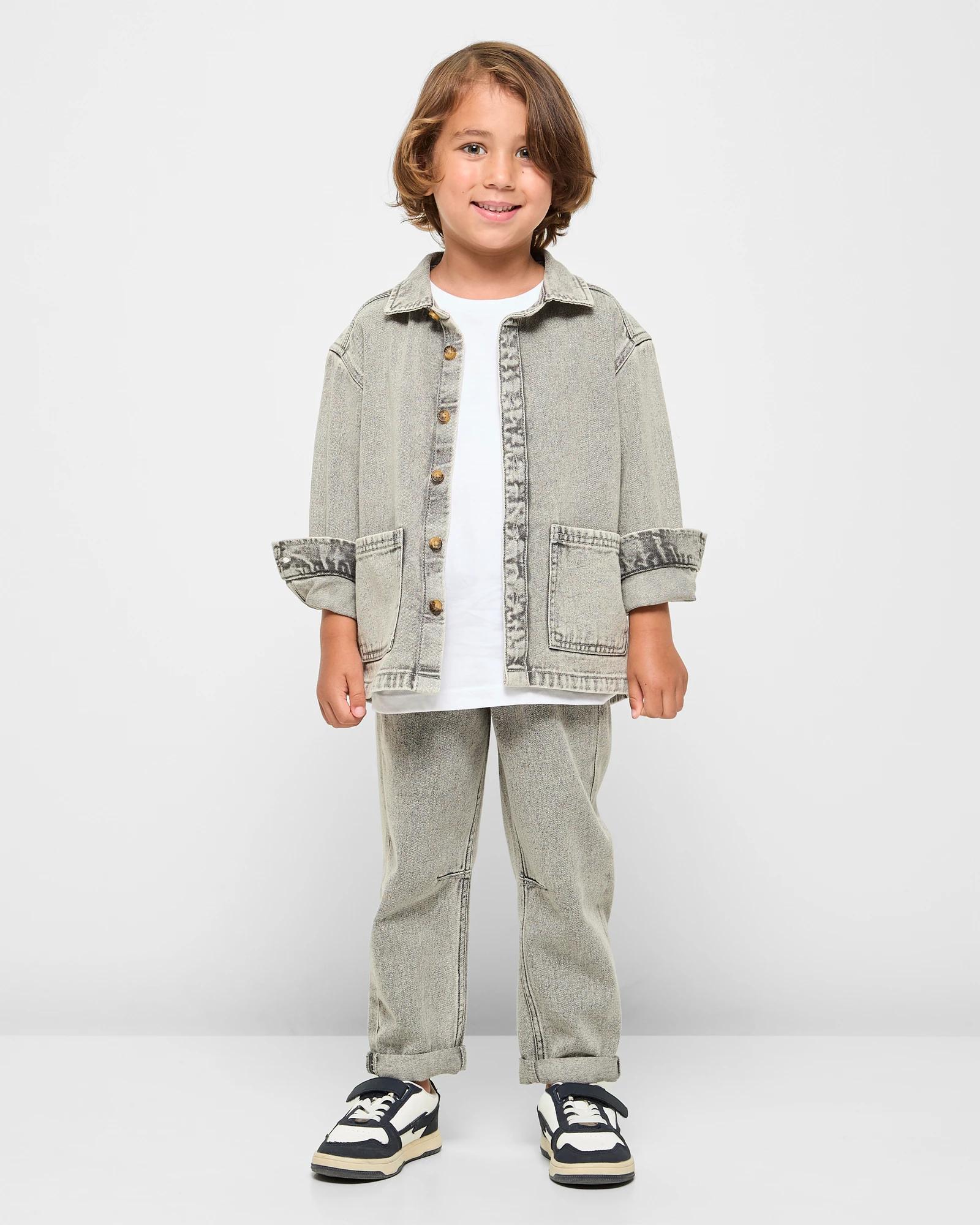 2 Target Relaxed Balloon Fit Denim Jeans GREY, 2 of 5