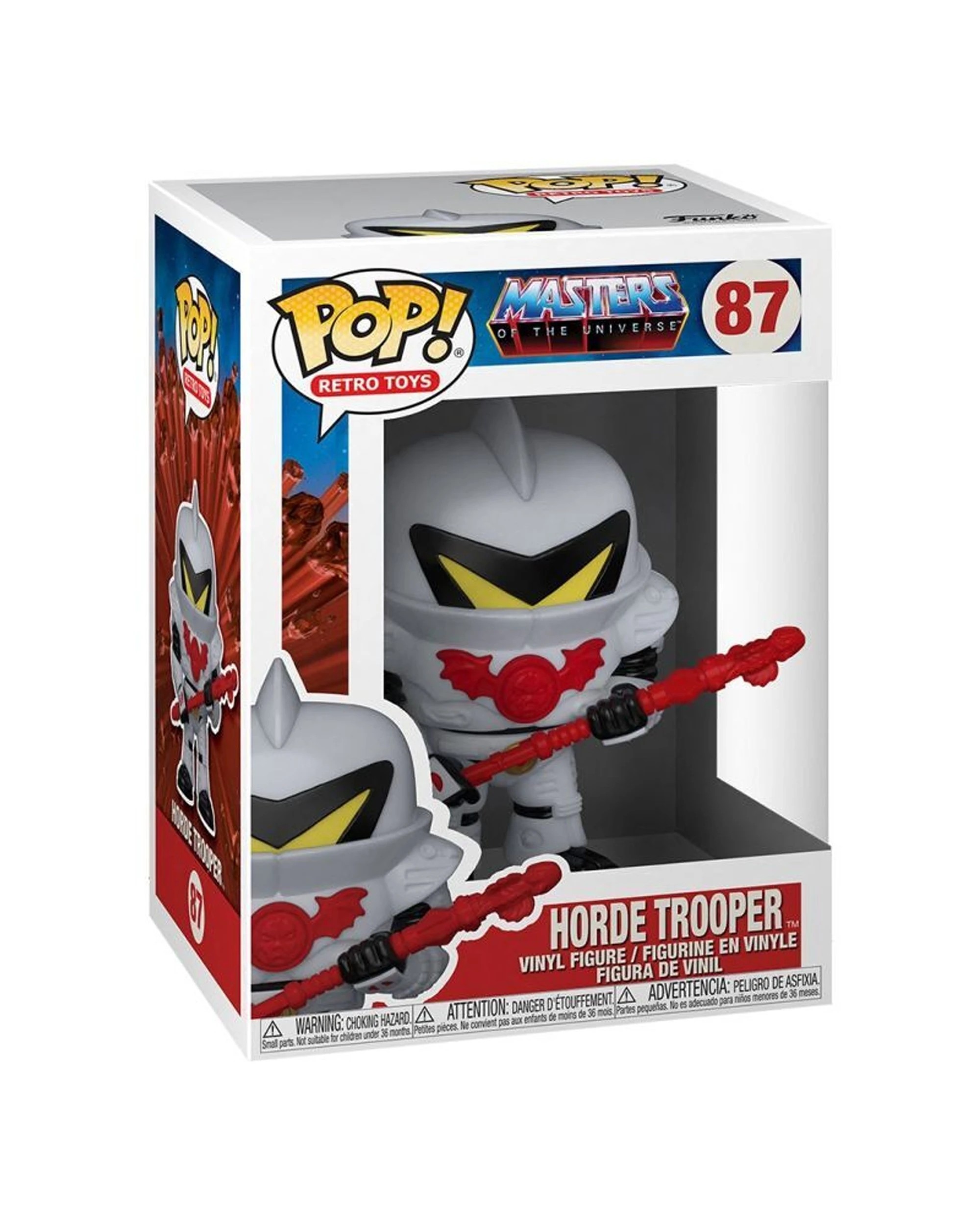 2 Pop MotU Horde Trooper Pop Vinyl Action Figure Pop Culture Collectible 10cm - White, 2 of 3